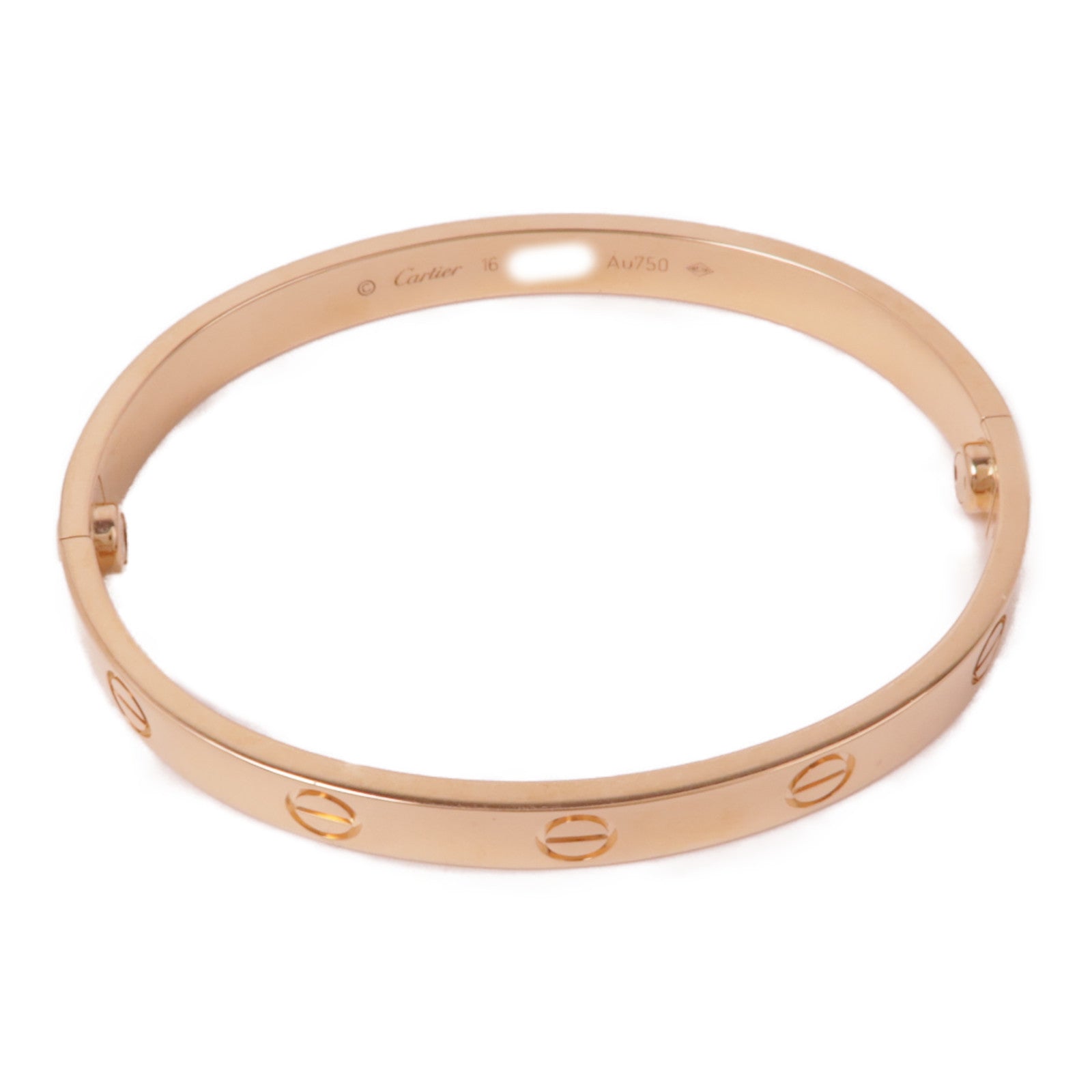 CARTIER 18K玫瑰金Love Bangle MM手鐲Cartier#16