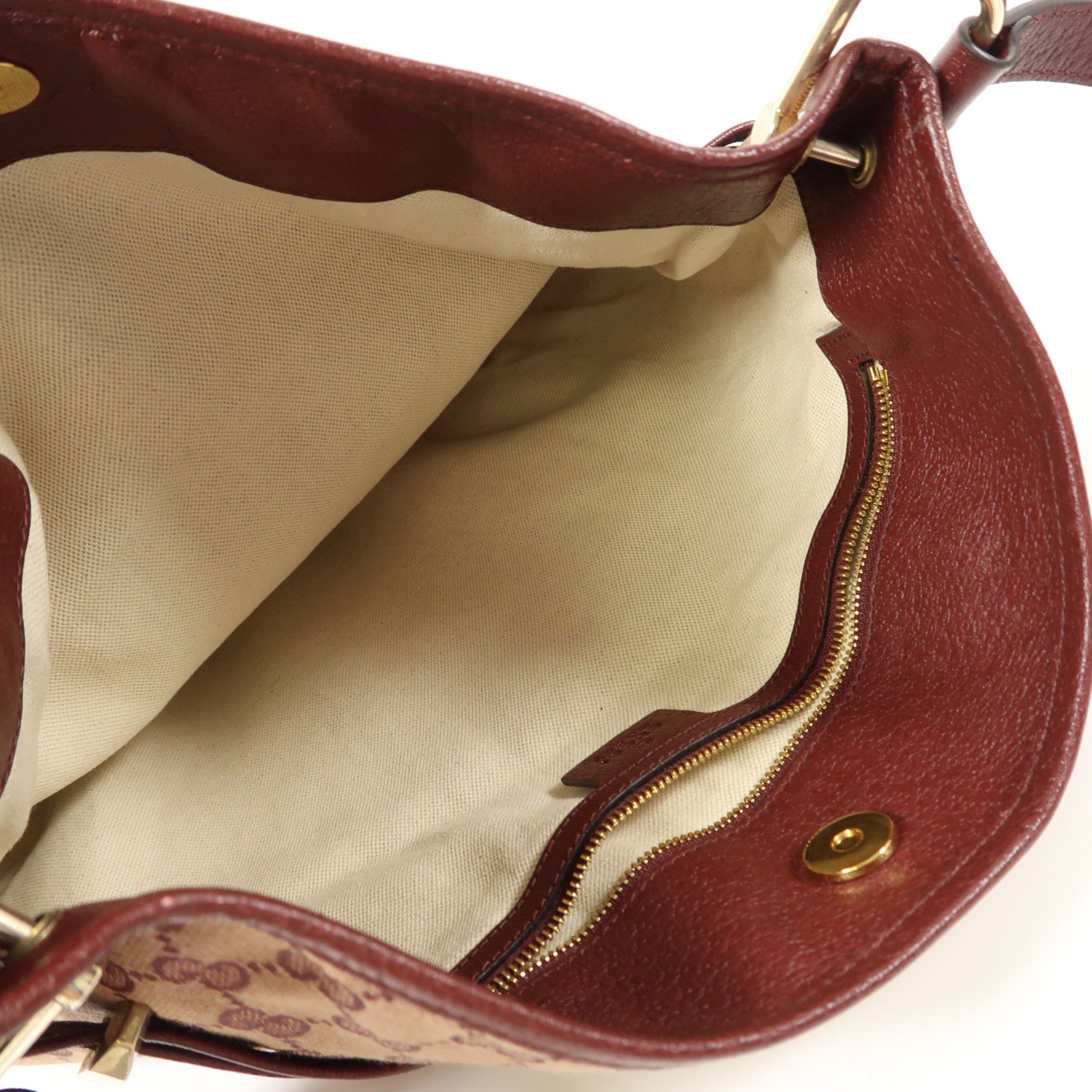 GUCCI 帆布Horsebit 1955金扣肩背袋