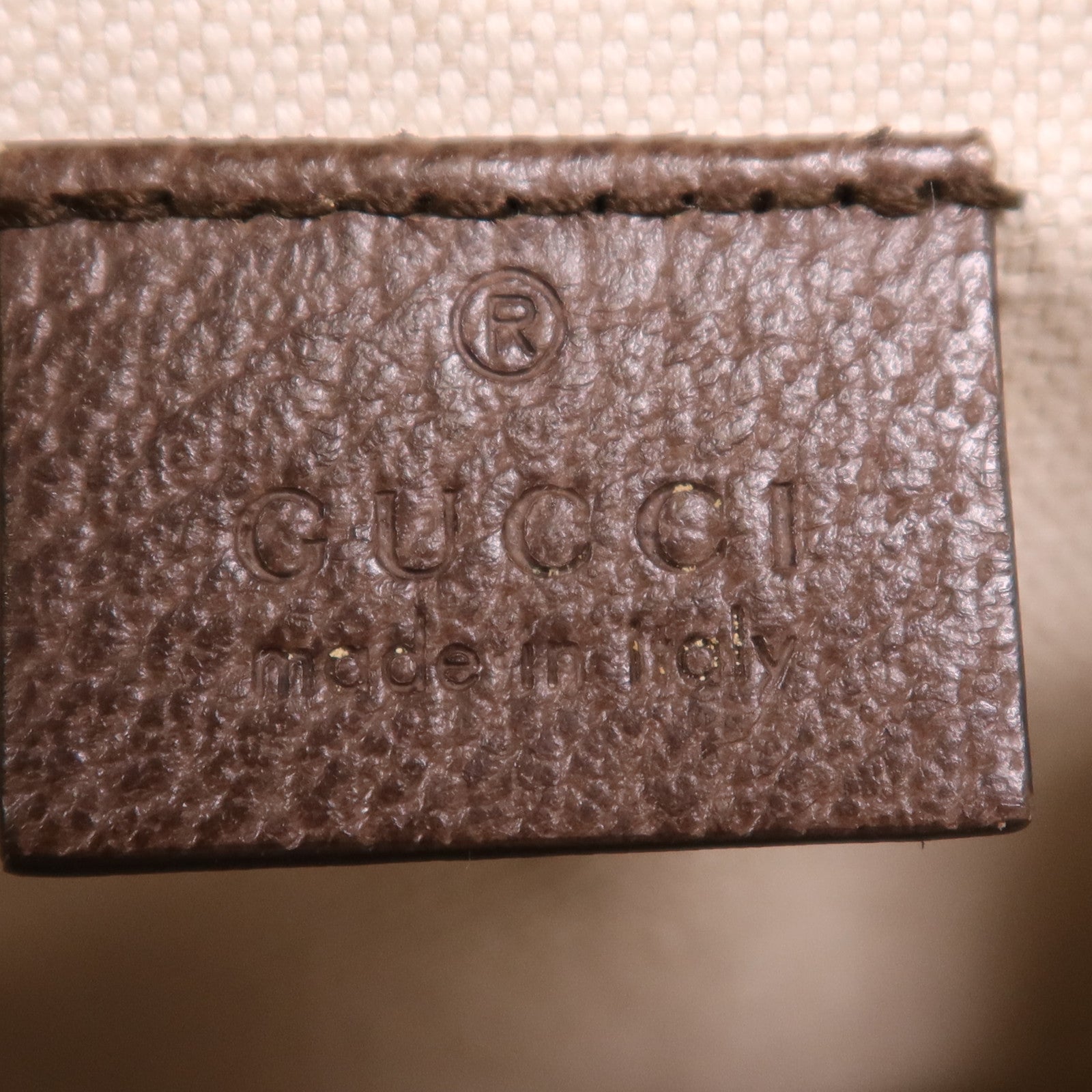 GUCCI 塗層帆布Shoulder Bag金扣肩背袋