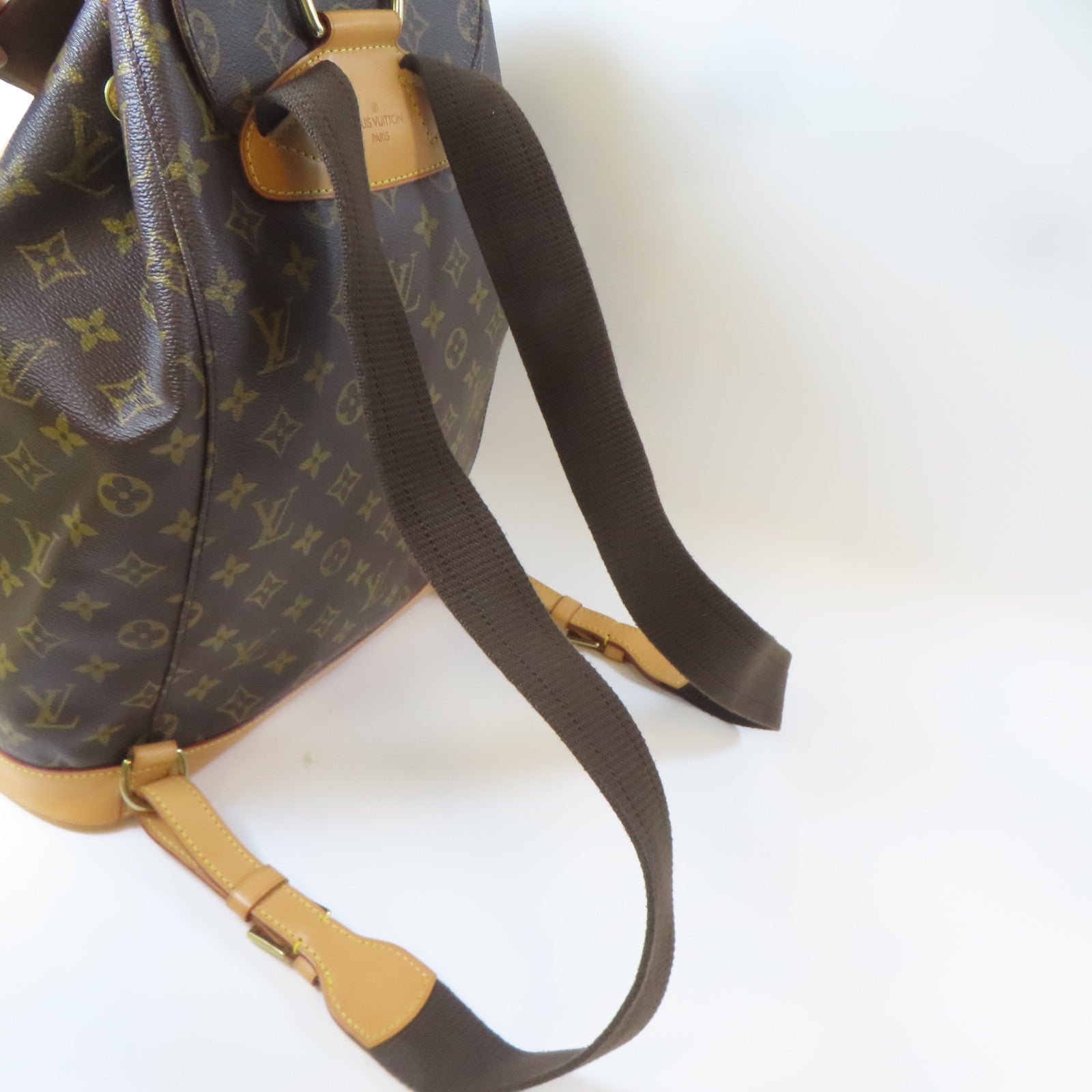 LOUIS VUITTON Monogram Montsouris GM金扣背包啡色