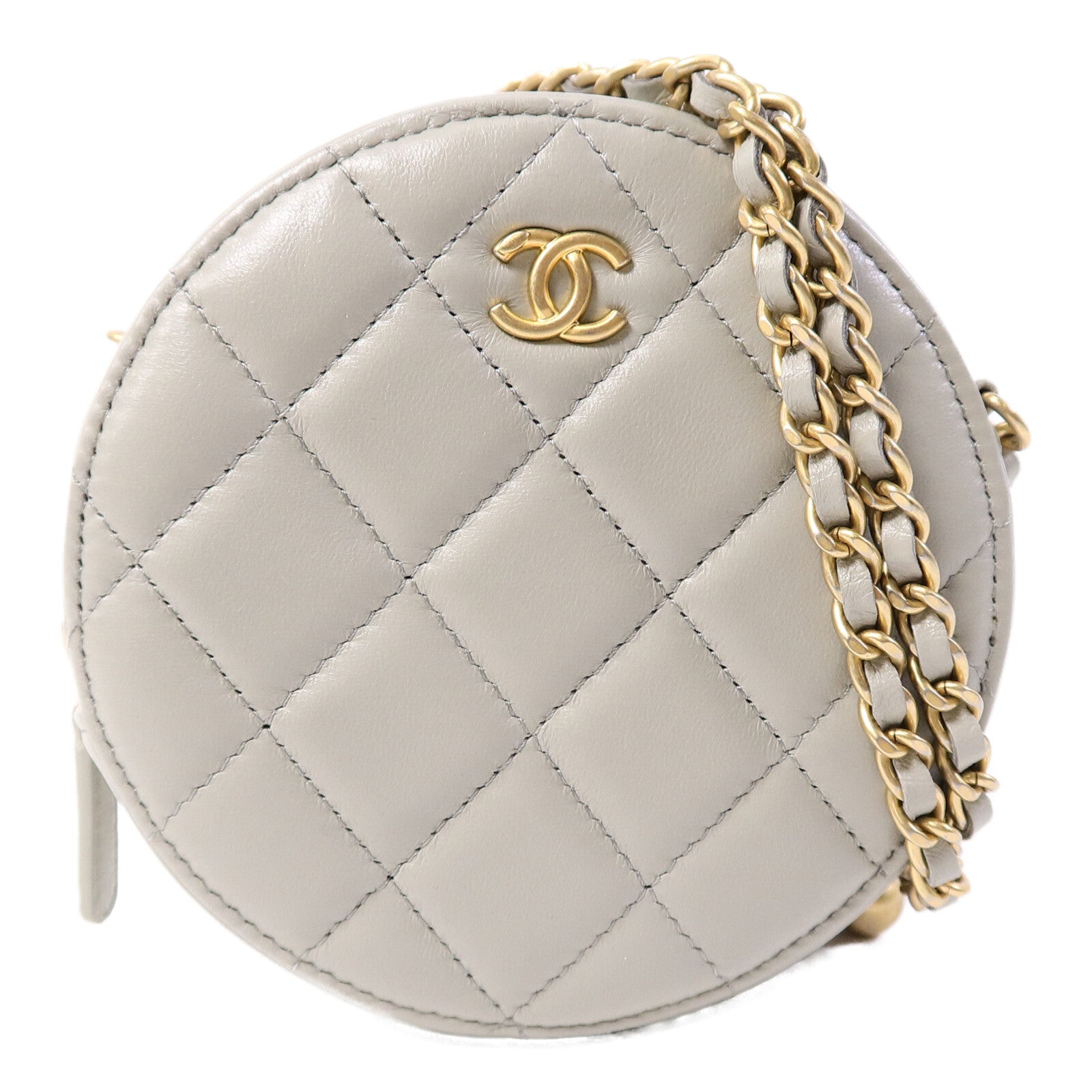 CHANEL 羊皮皮革Vanity Case鏈帶肩背袋