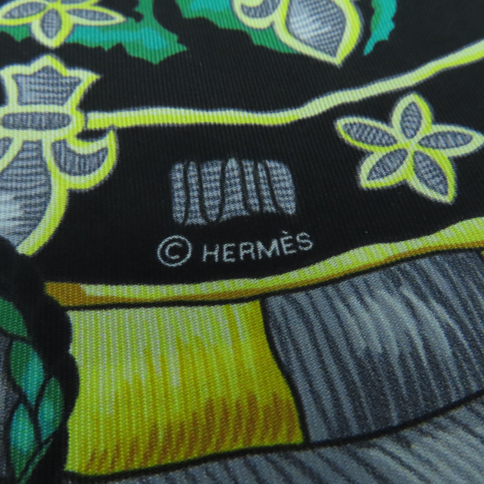 HERMES 【激減優惠】絲質Maxi Twilly絲巾藍色/綠色/黃色