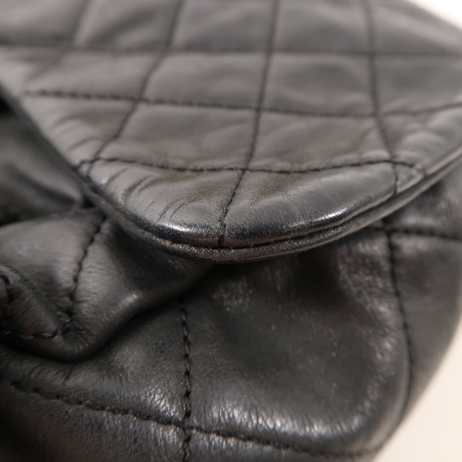 CHANEL 皮革Chain Shoulder Bag金扣鏈帶肩背袋黑色