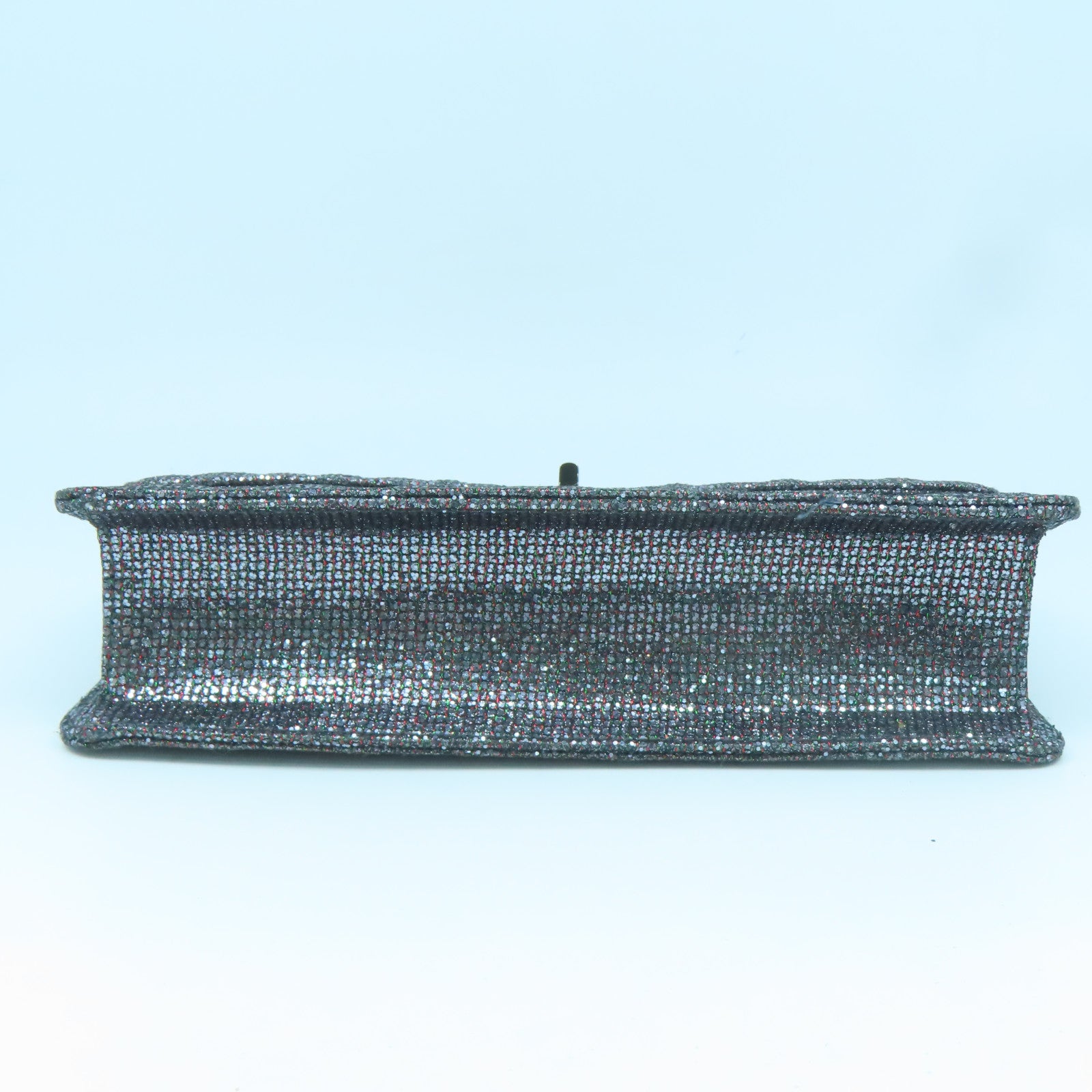 CHANEL 【清倉大減價】菱格牛皮皮革Chain Shoulder Bag銀扣鏈帶肩背袋銀色