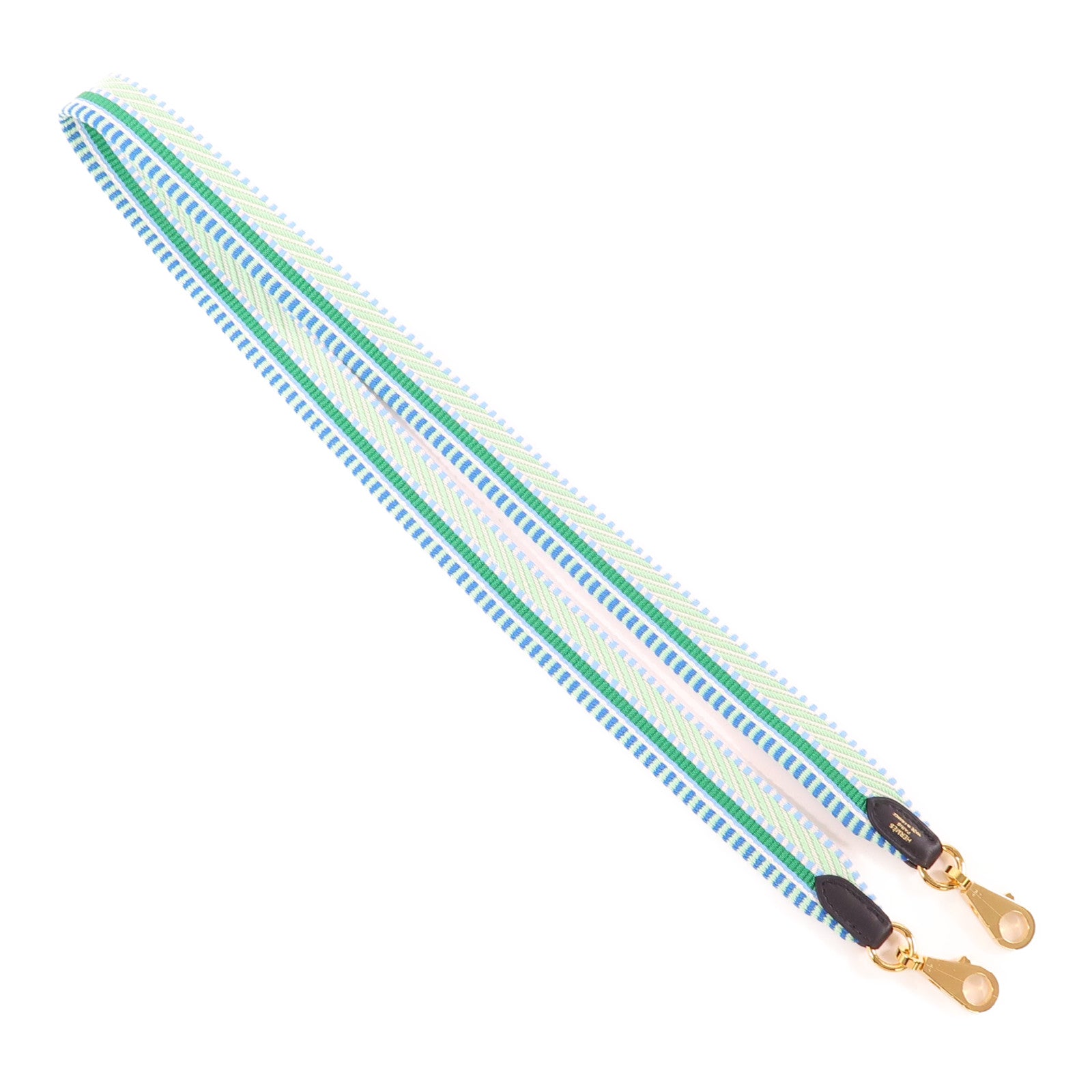 HERMES Canvas Sangle Cavele Strap金扣肩背帶彩色
