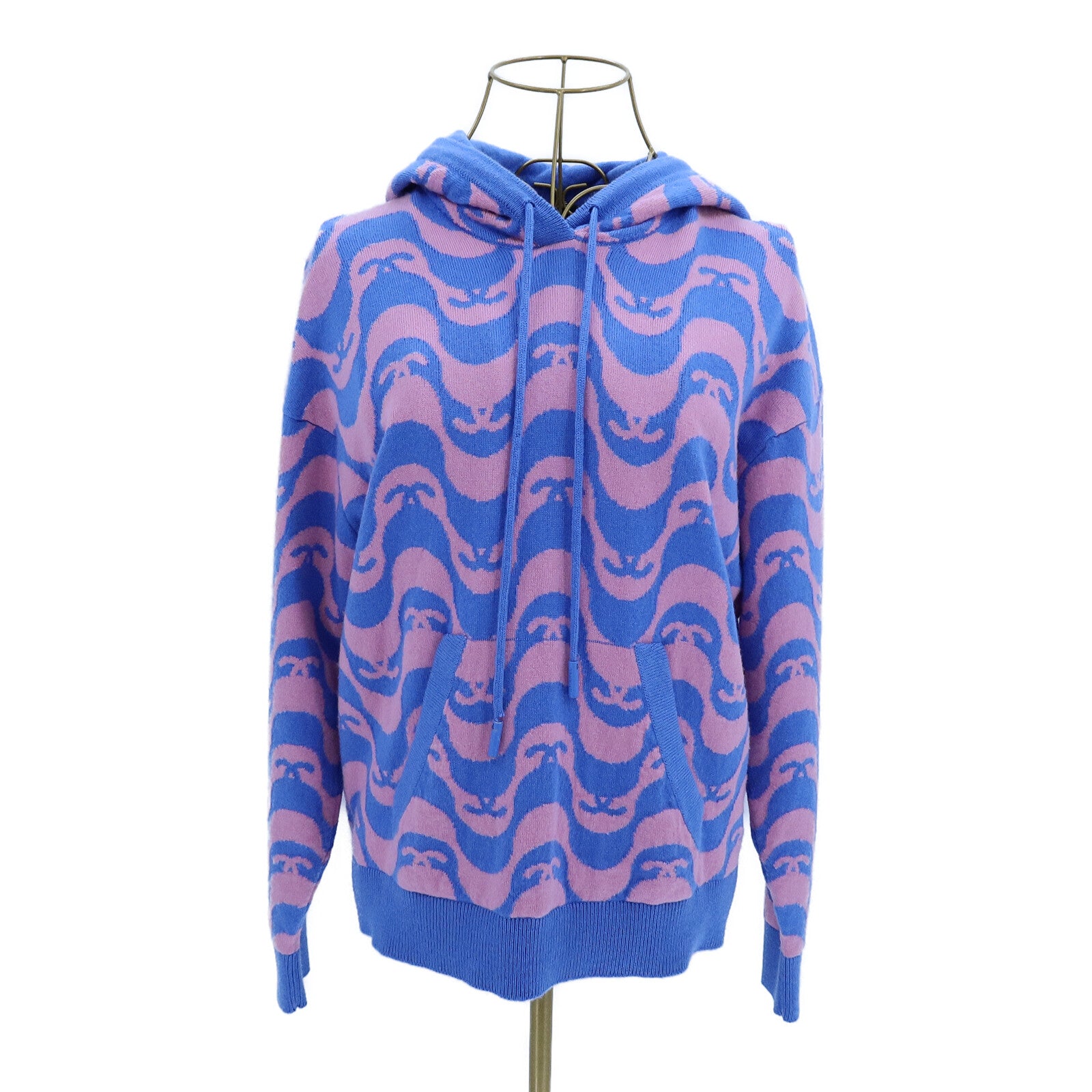 CHANEL Cashmere Hooded Knit Pullover針織