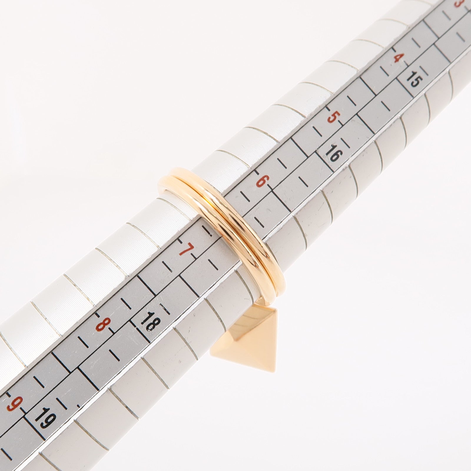 HERMES 18K玫瑰金Clopud'H Ring戒指Hermes#53US#8.5