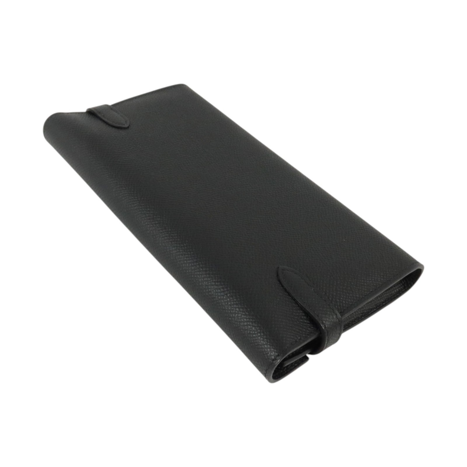 HERMES Epsom皮革Kelly Wallet金扣長錢包Noir