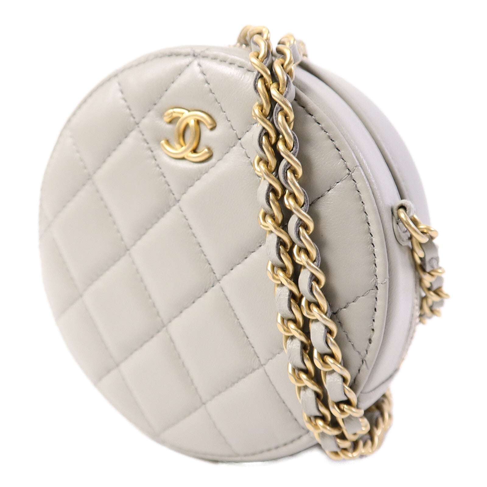 CHANEL 羊皮皮革Vanity Case鏈帶肩背袋