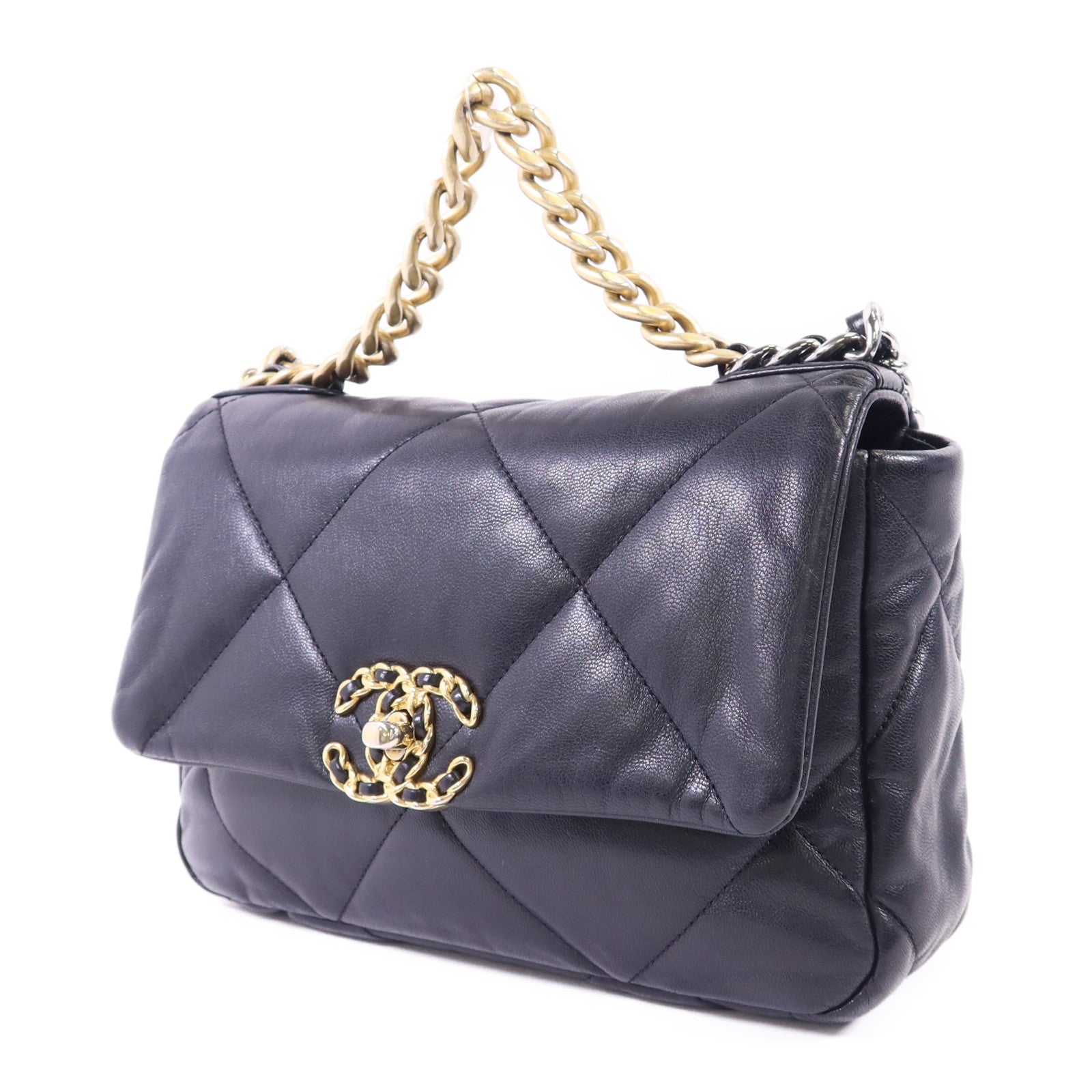 CHANEL 羊皮皮革Classic 19 Small鏈帶肩背袋