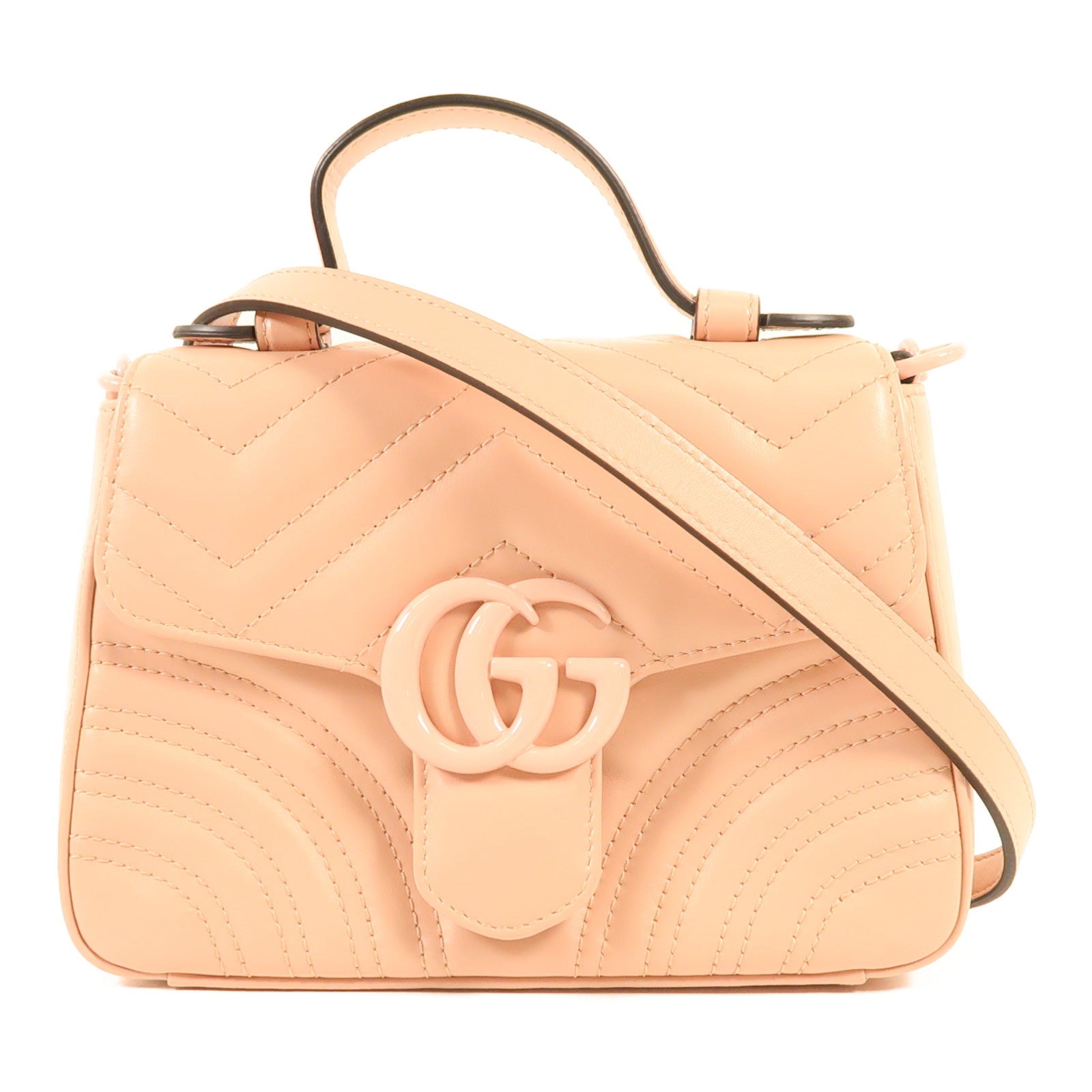 GUCCI 牛皮皮革GG Marmont手挽肩背兩用袋