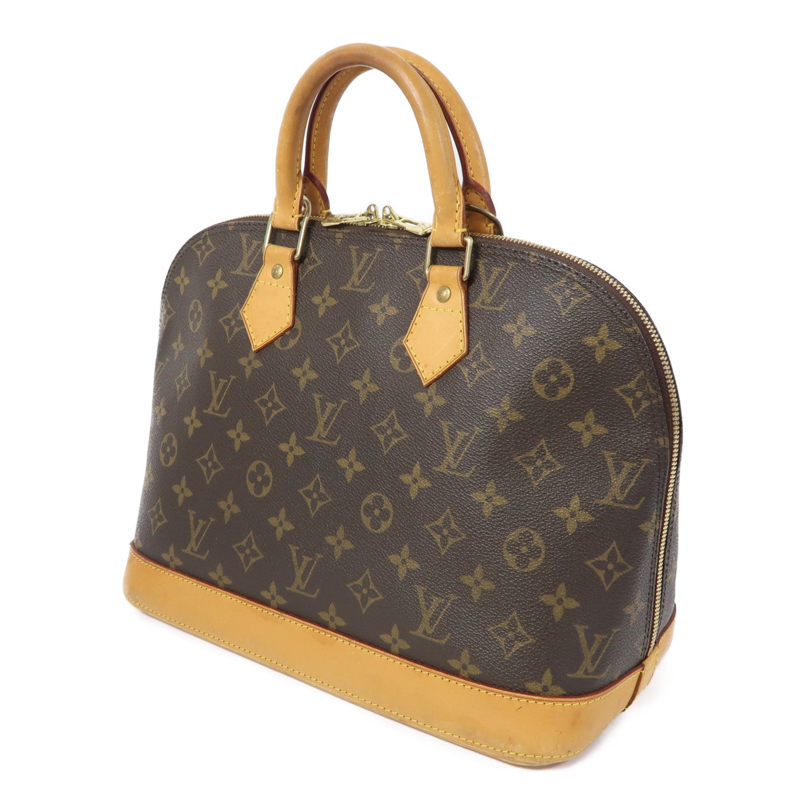 LOUIS VUITTON Monogram Alma PM金扣手挽袋啡色