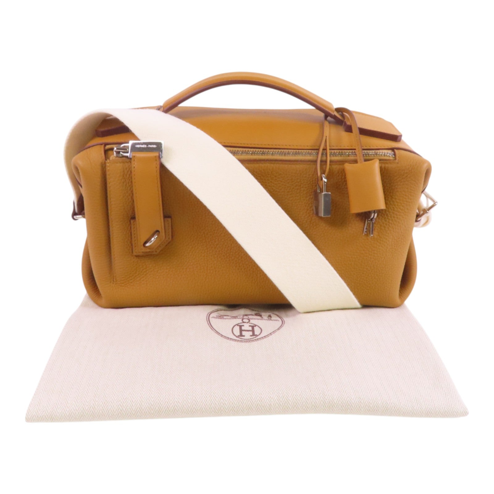 HERMES Togo皮革Emile 30銀扣肩背袋