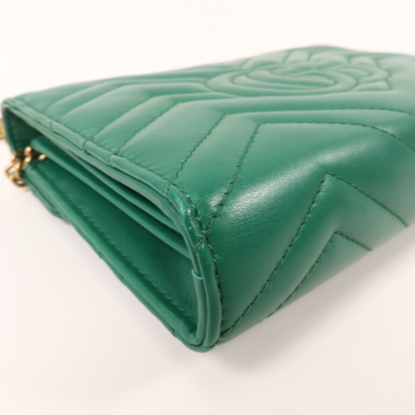 GUCCI 牛皮皮革GG Marmont WOC Wallet On Chain鏈帶肩背袋
