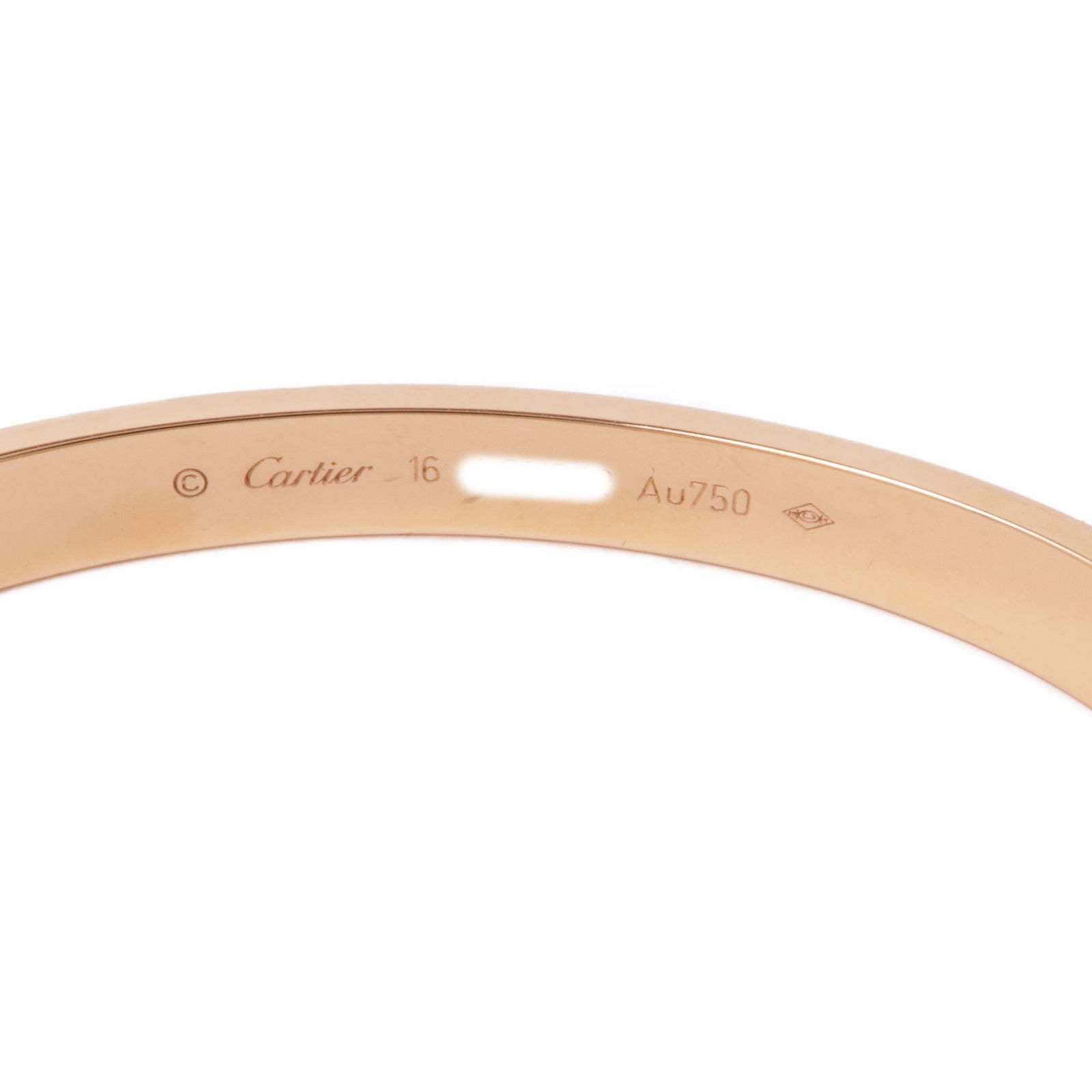 CARTIER 18K玫瑰金Love Bangle MM手鐲Cartier#16