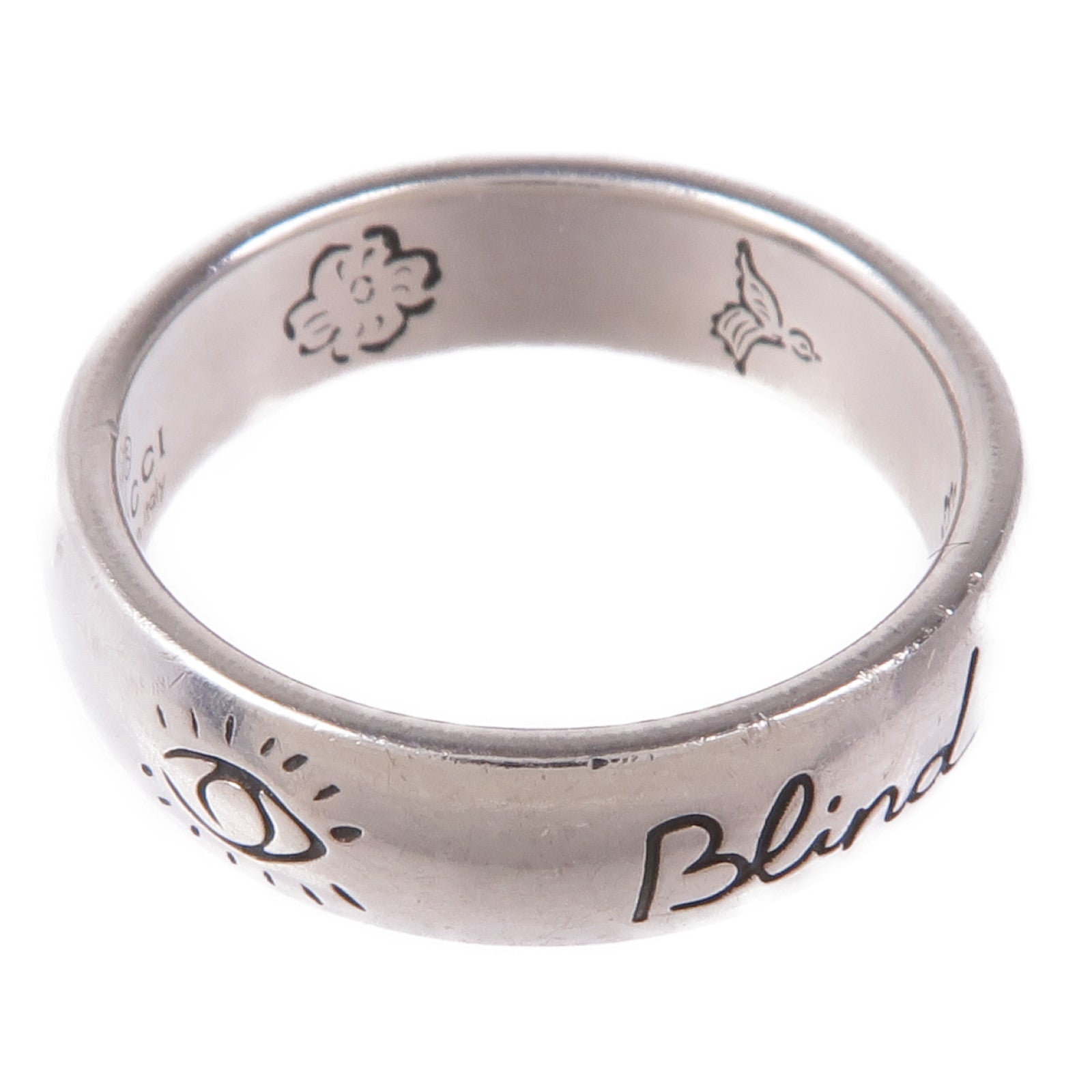 GUCCI 925純銀Blind For Love Ring戒指US#5.25
