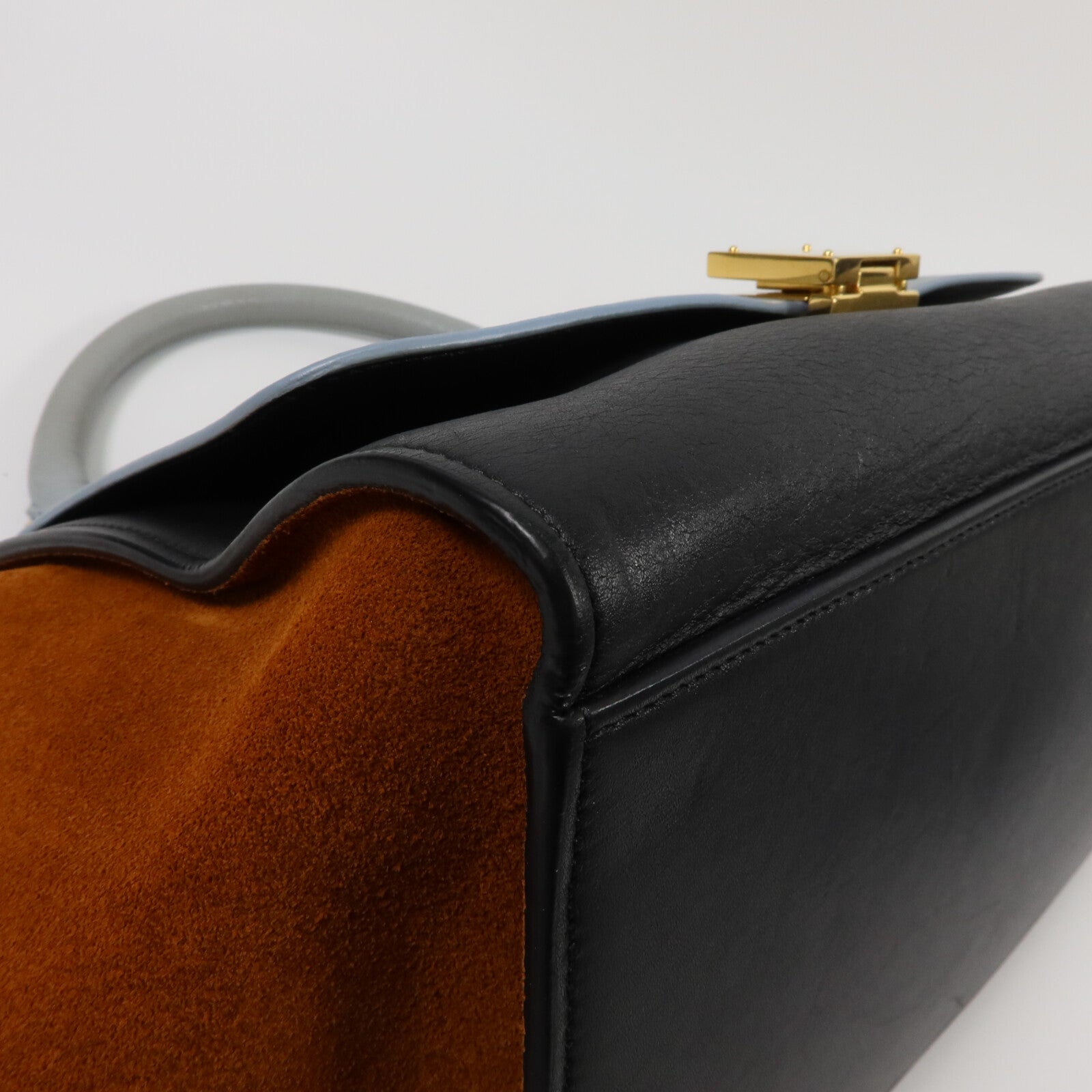 CELINE 牛皮皮革Trapeze Small手挽肩背兩用袋