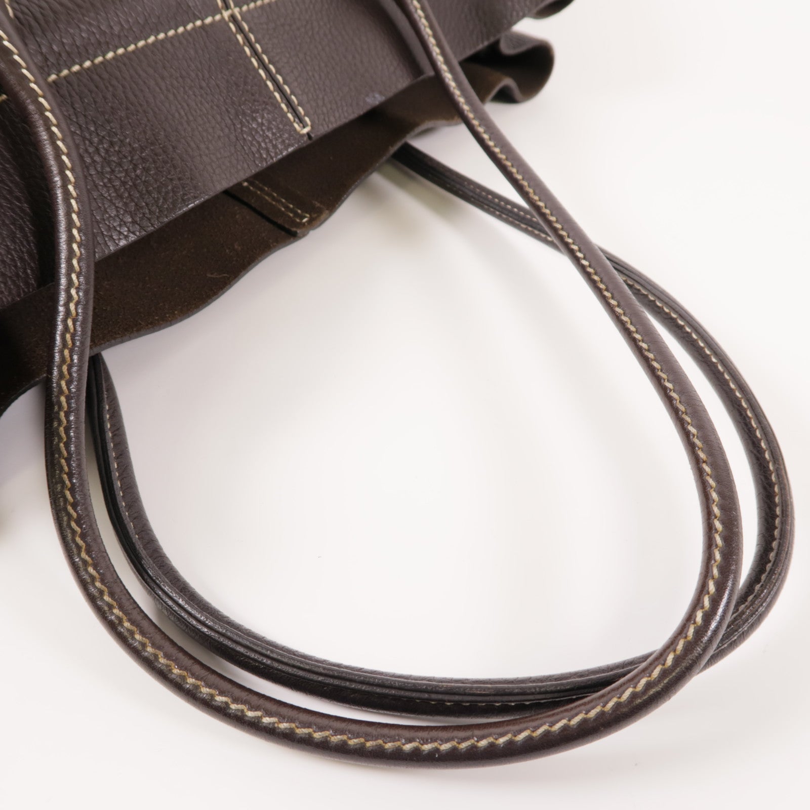 TOD'S 牛皮皮革Tote Bag銀扣肩背袋