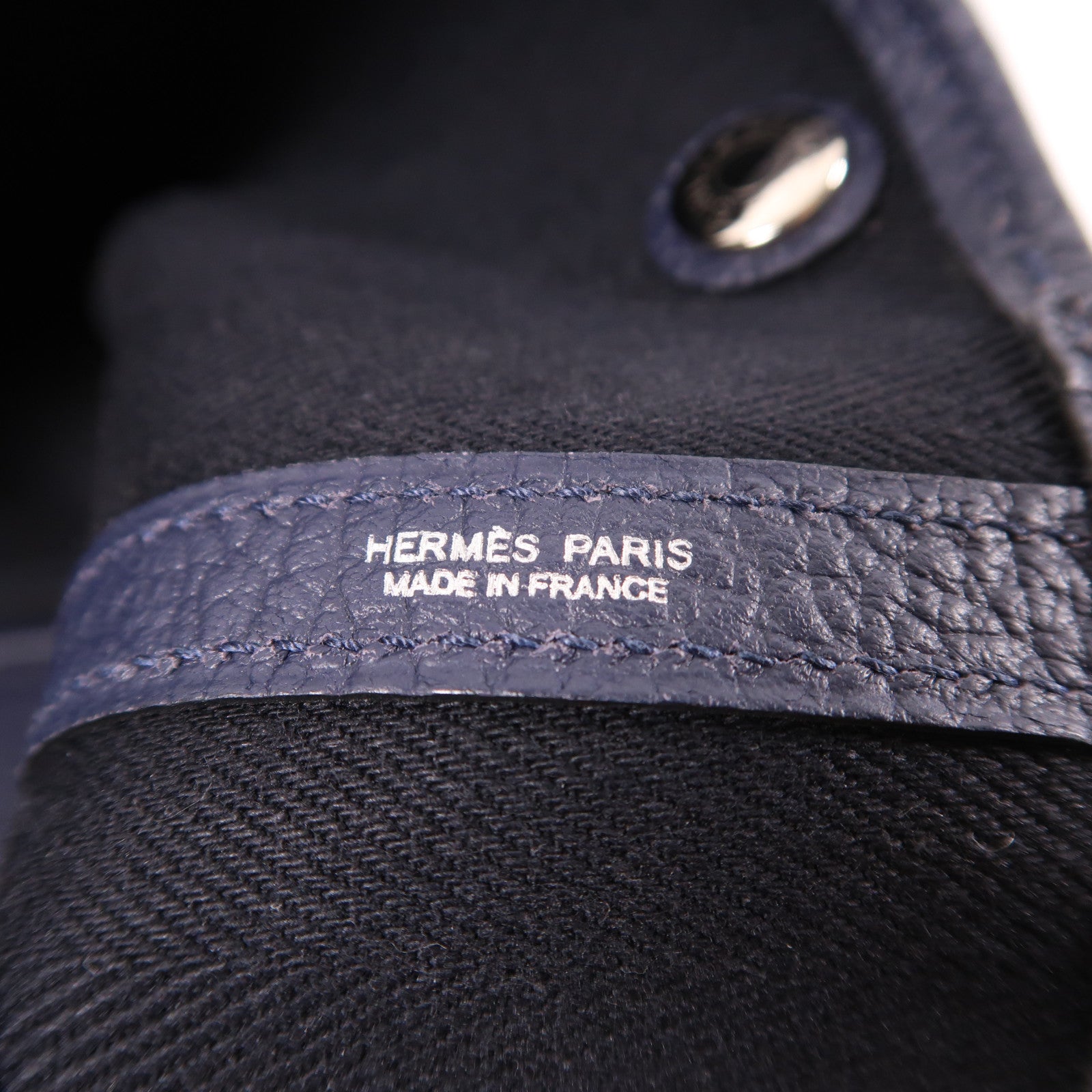 HERMES 帆布Garden Party PM銀扣手挽袋