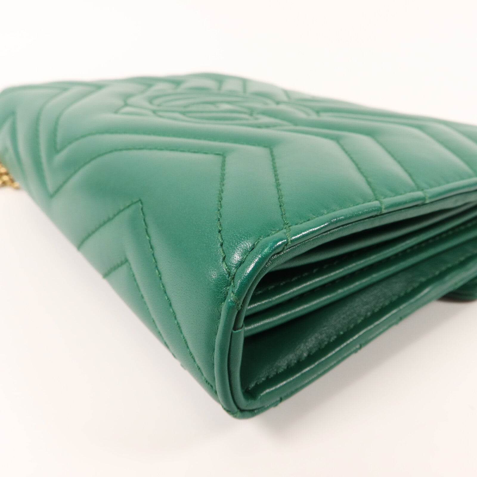 GUCCI 牛皮皮革GG Marmont WOC Wallet On Chain鏈帶肩背袋