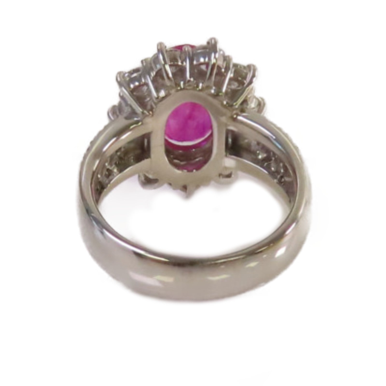 JEWELRY 【激減優惠】PT900鉑金/4.17ct紅寶石/2.12ct鑽石Ruby Ring戒指US#6.75