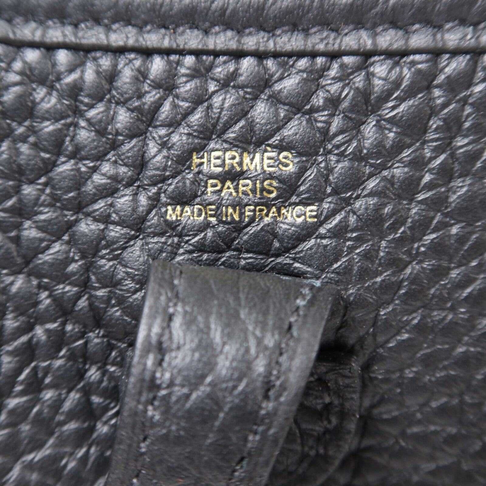 HERMES Clemence皮革Evelyne TPM金扣肩背袋Noir