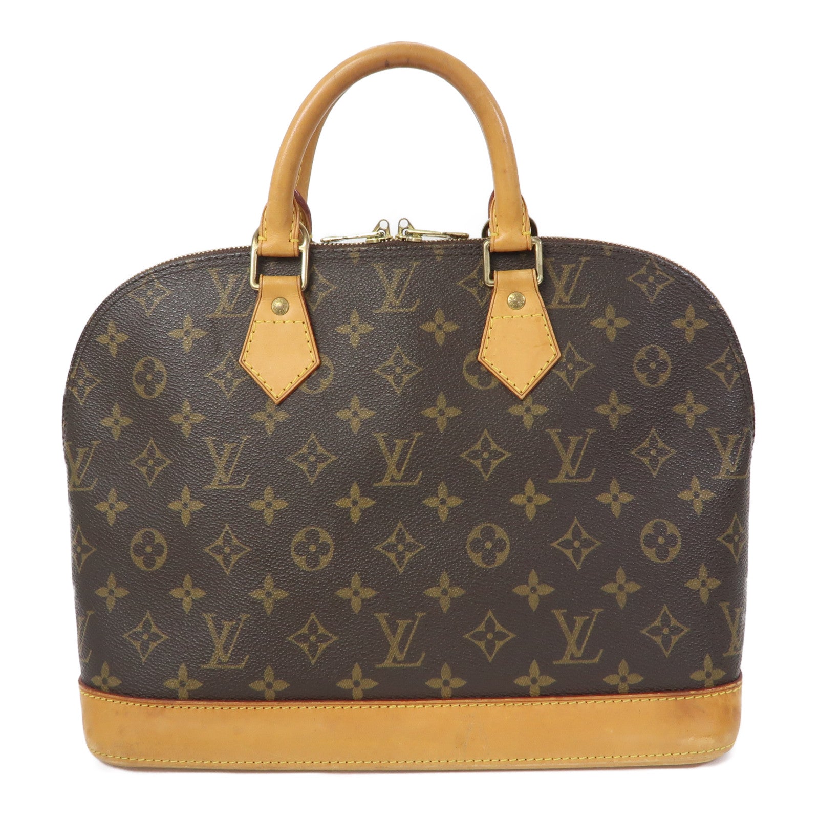LOUIS VUITTON Monogram Alma PM金扣手挽袋啡色