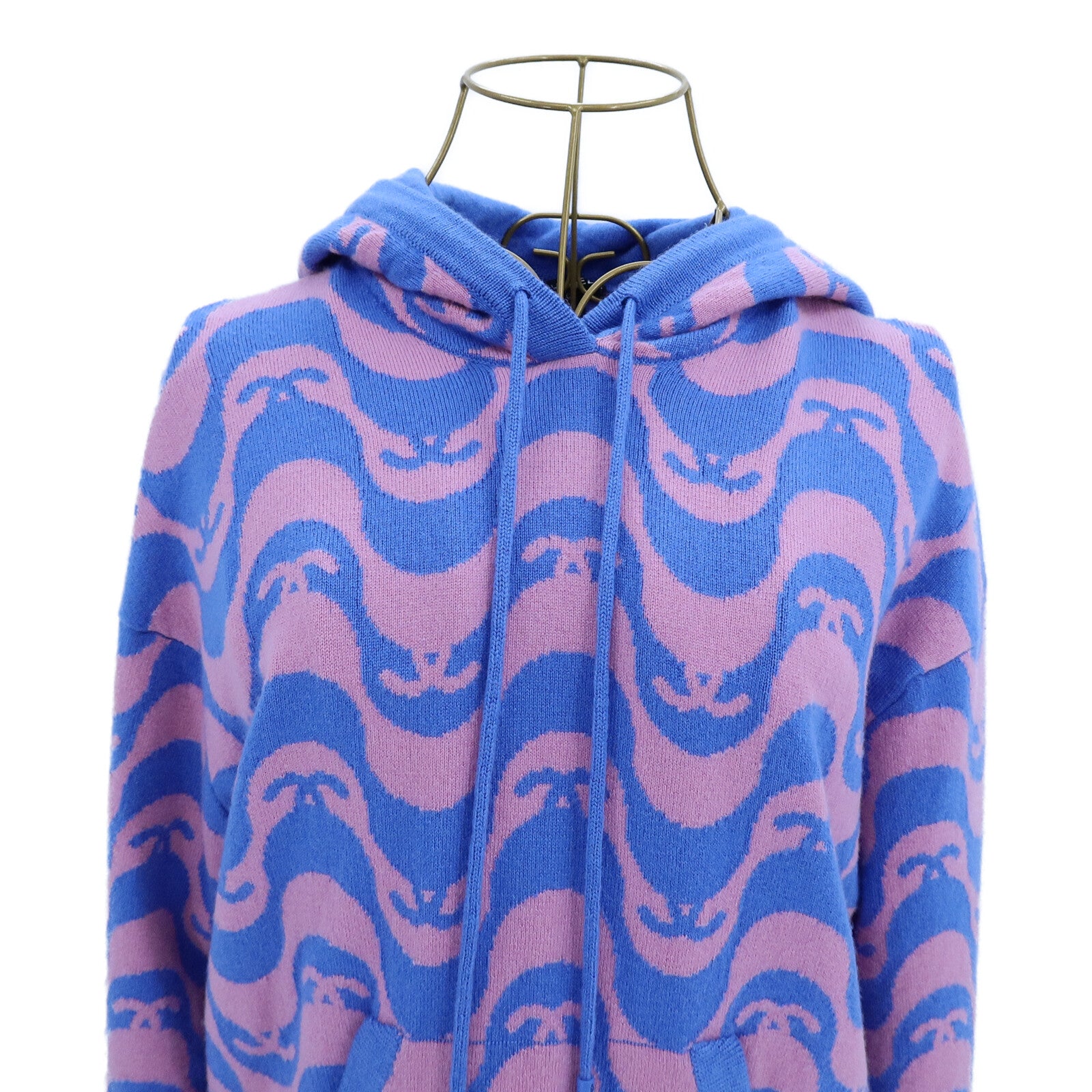 CHANEL Cashmere Hooded Knit Pullover針織