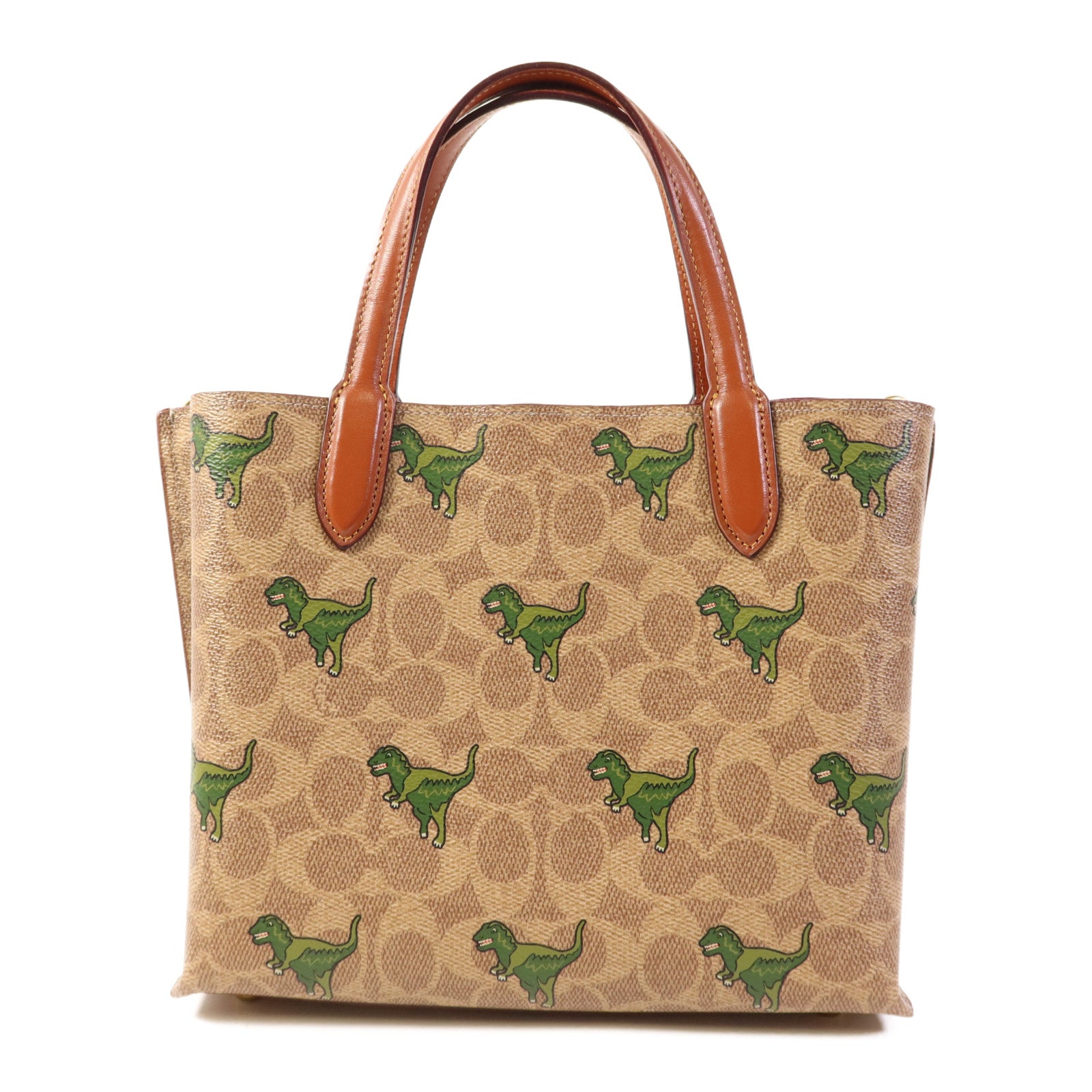 COACH 塗層帆布2 Way Shoulder金扣手挽肩背兩用袋