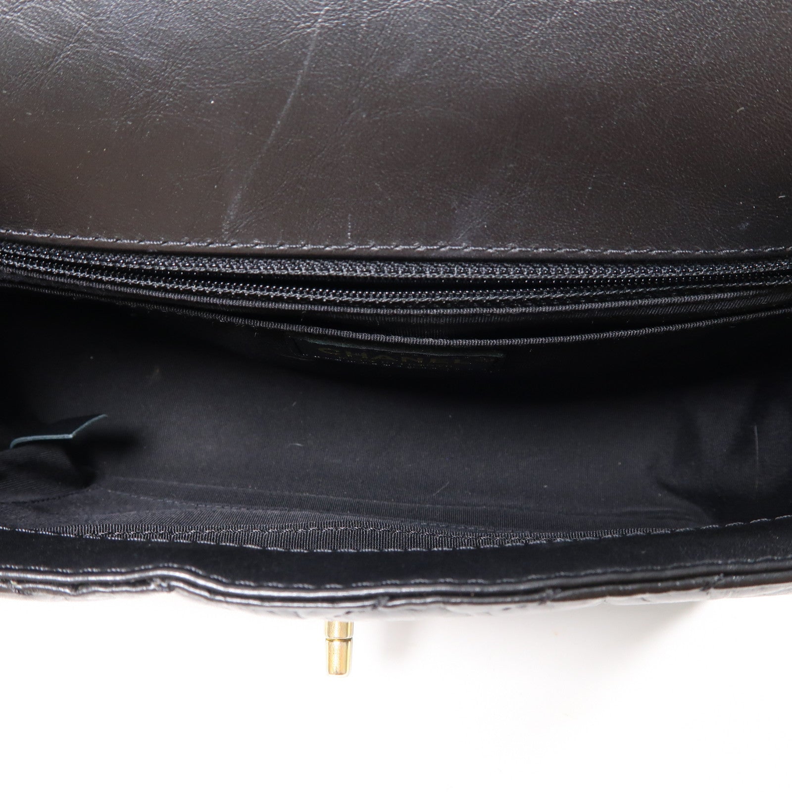 CHANEL 【激減優惠】羊皮皮革2 Way Shoulder金扣手挽肩背兩用袋黑色