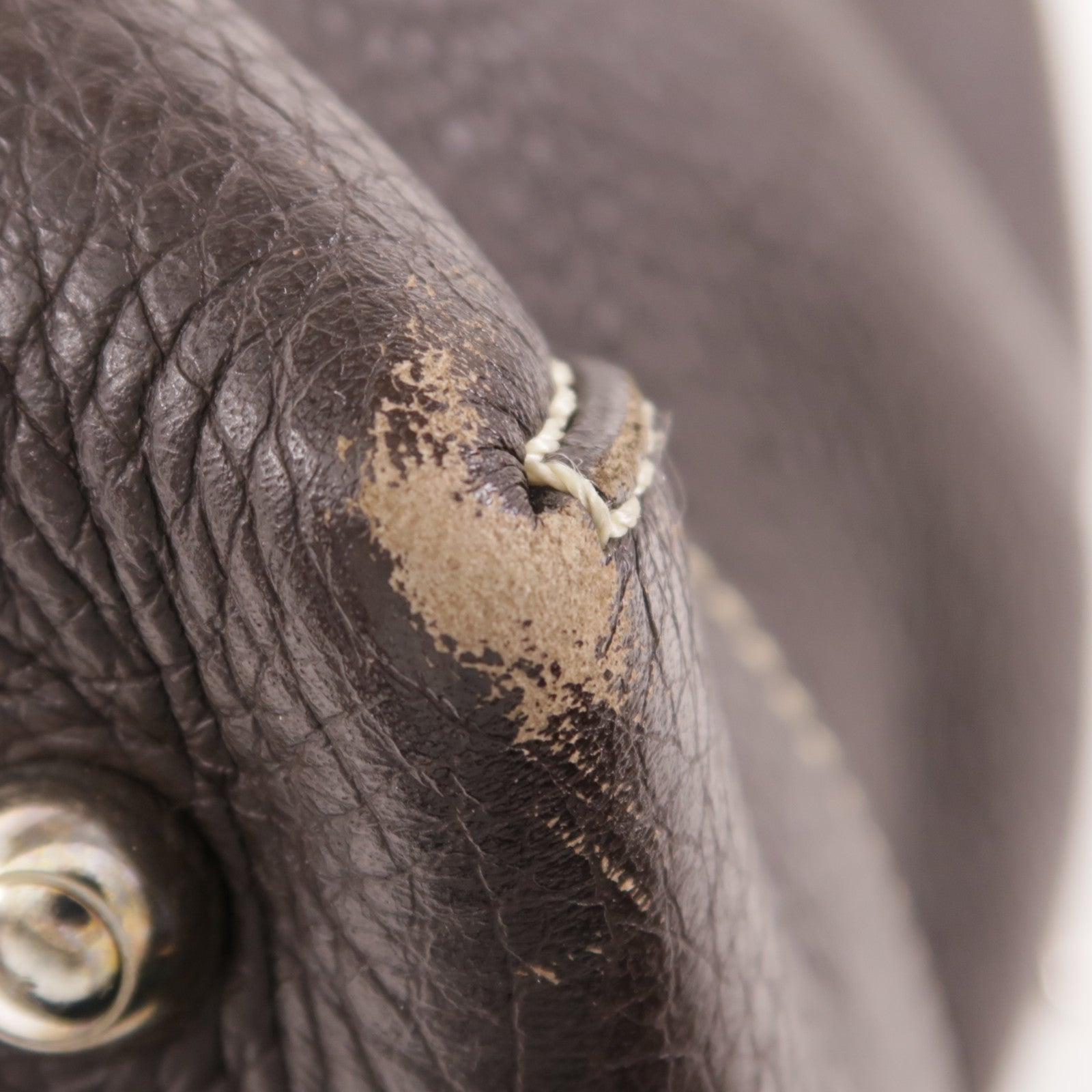 TOD'S 牛皮皮革Tote Bag銀扣肩背袋