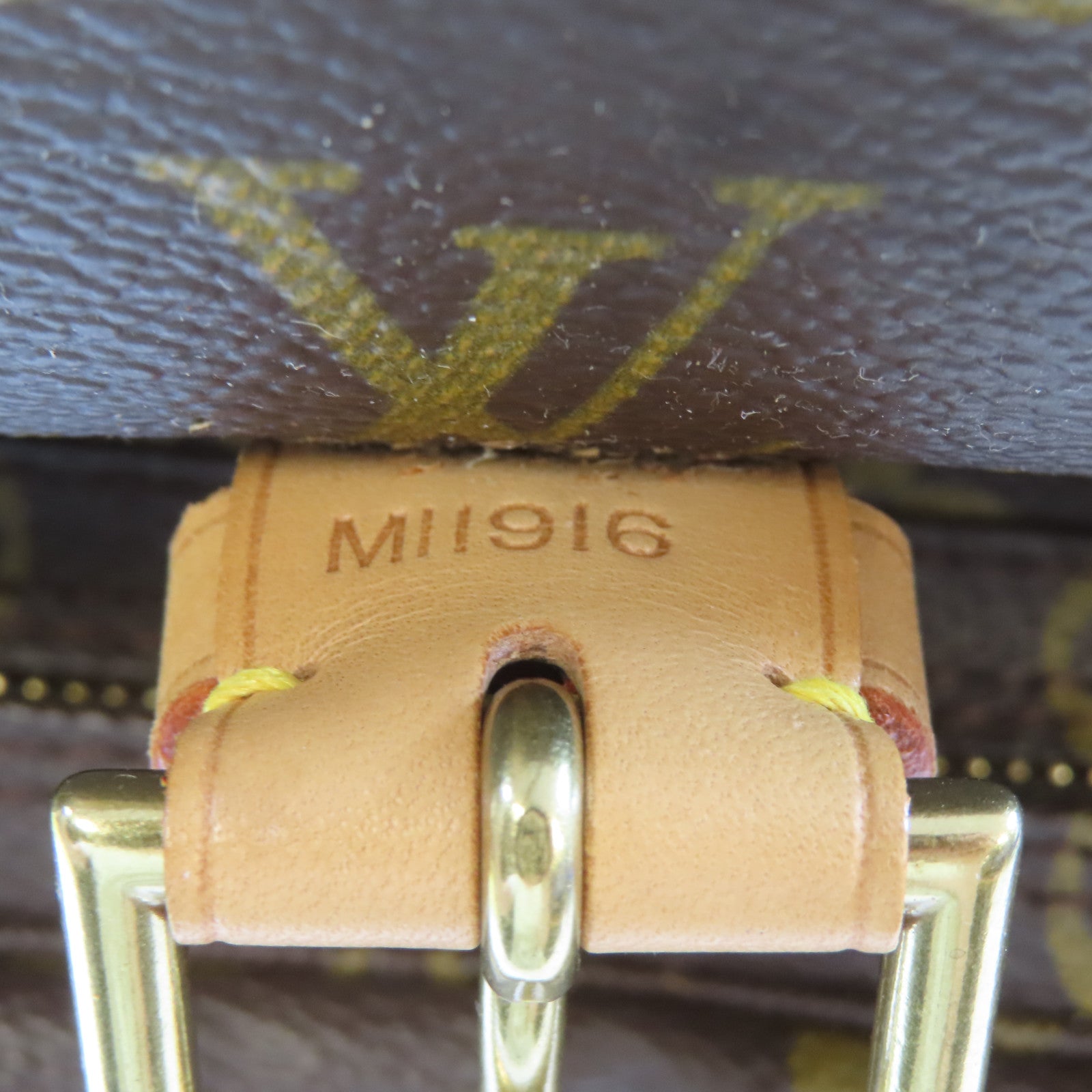 LOUIS VUITTON Monogram Montsouris GM金扣背包啡色