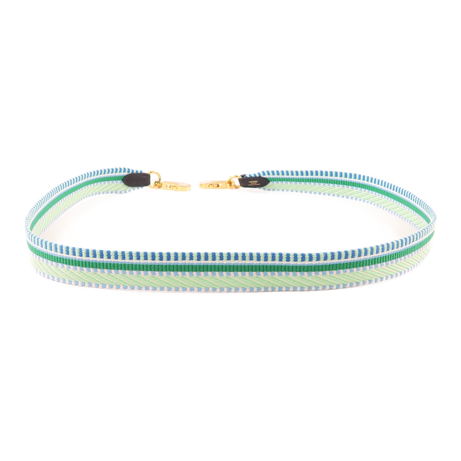 HERMES Canvas Sangle Cavele Strap金扣肩背帶彩色