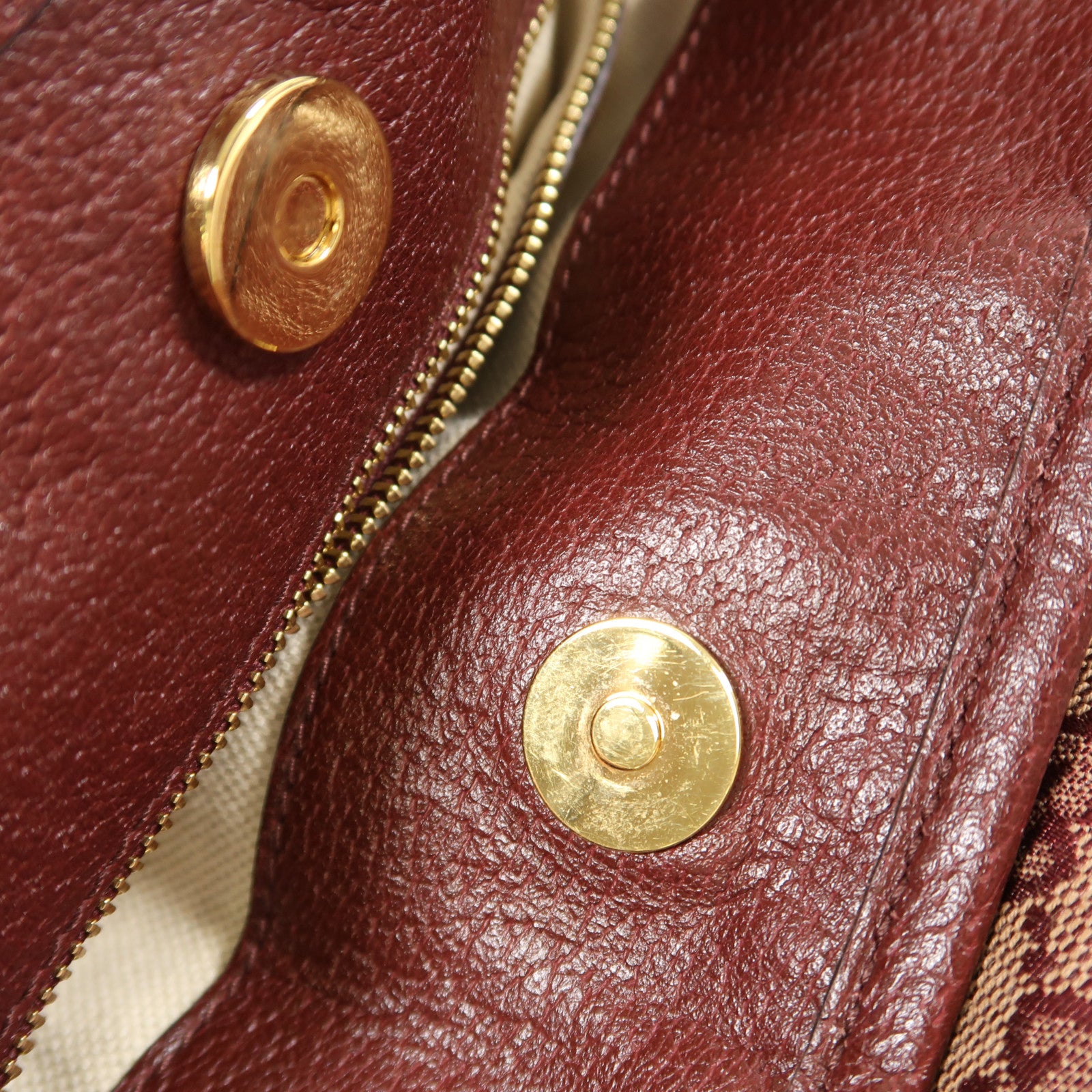 GUCCI 帆布Horsebit 1955金扣肩背袋