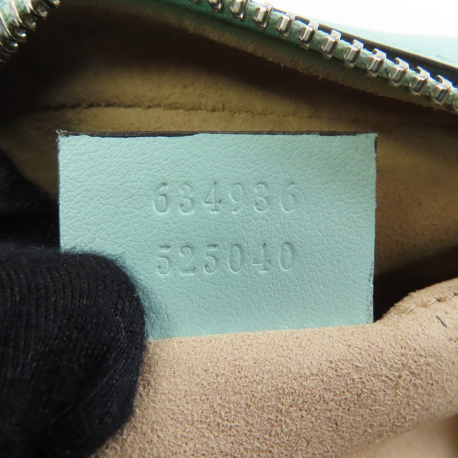 GUCCI 牛皮皮革Shoulder Bag銀扣肩背袋淺綠色