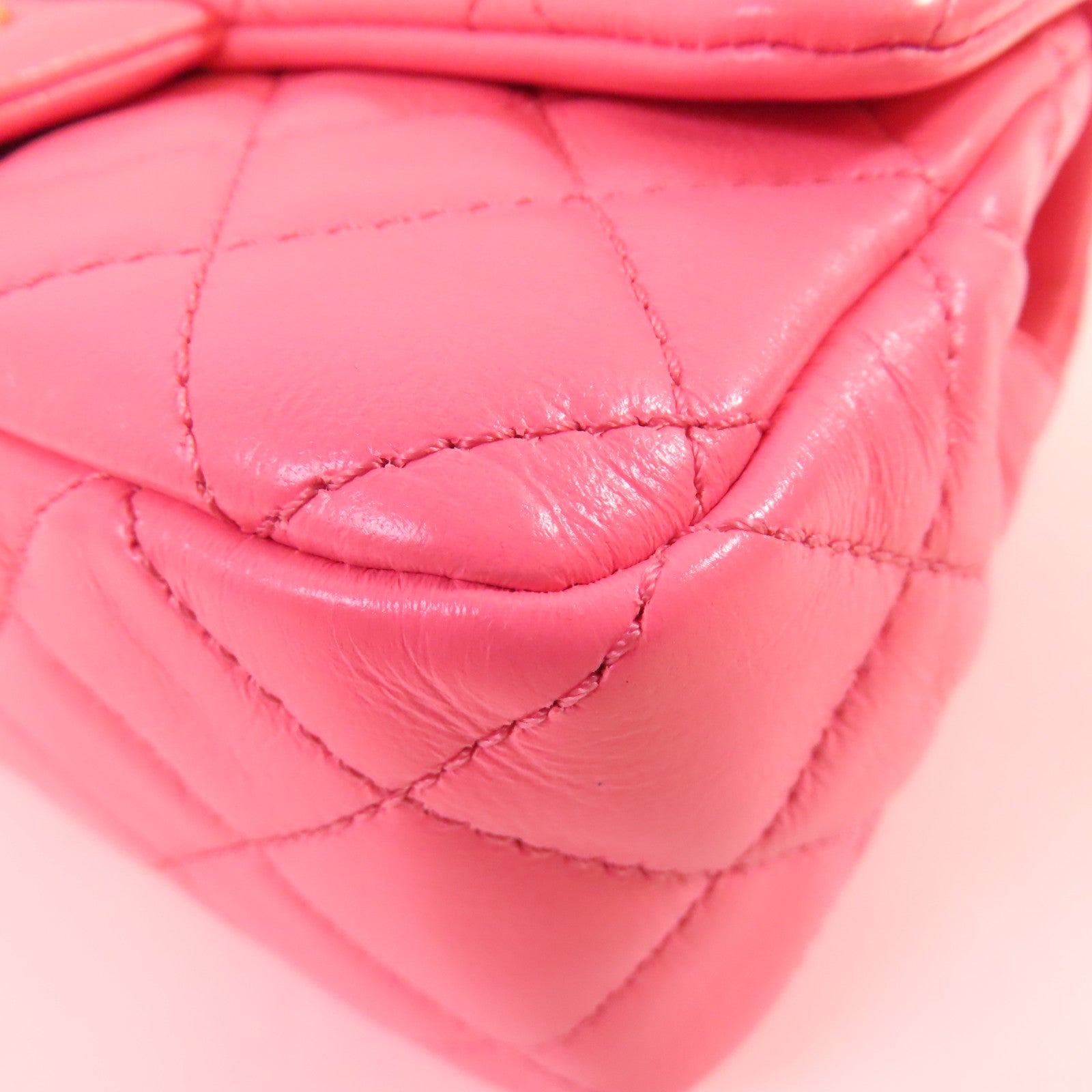 CHANEL 牛皮皮革Classic Flap 20 Chain Shoulder Bag金扣鏈帶肩帶