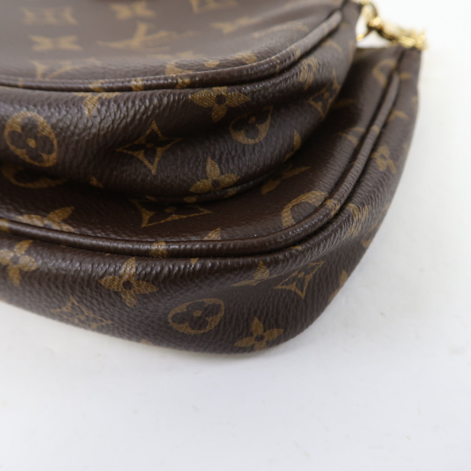 LOUIS VUITTON 【激減優惠】Monogram Multi Pochette Accessoires金扣肩背袋啡色