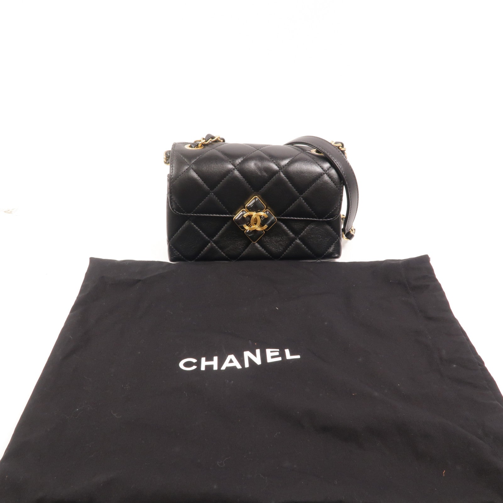 CHANEL 牛皮皮革Chain Shoulder鏈帶肩背袋