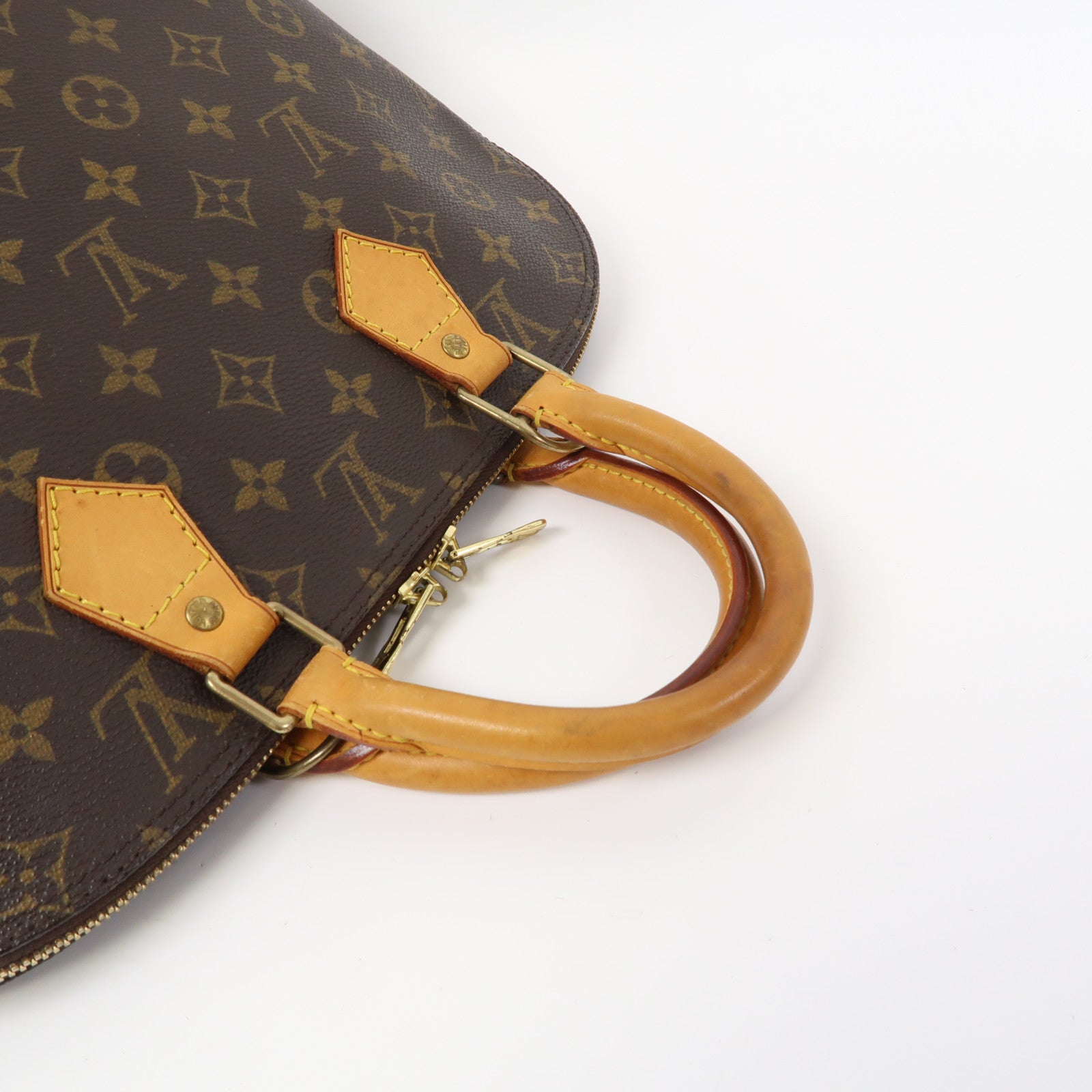 LOUIS VUITTON Monogram Alma PM金扣手挽袋啡色