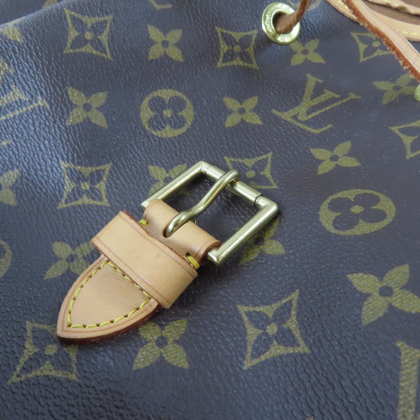 LOUIS VUITTON Monogram Montsouris GM金扣背包啡色