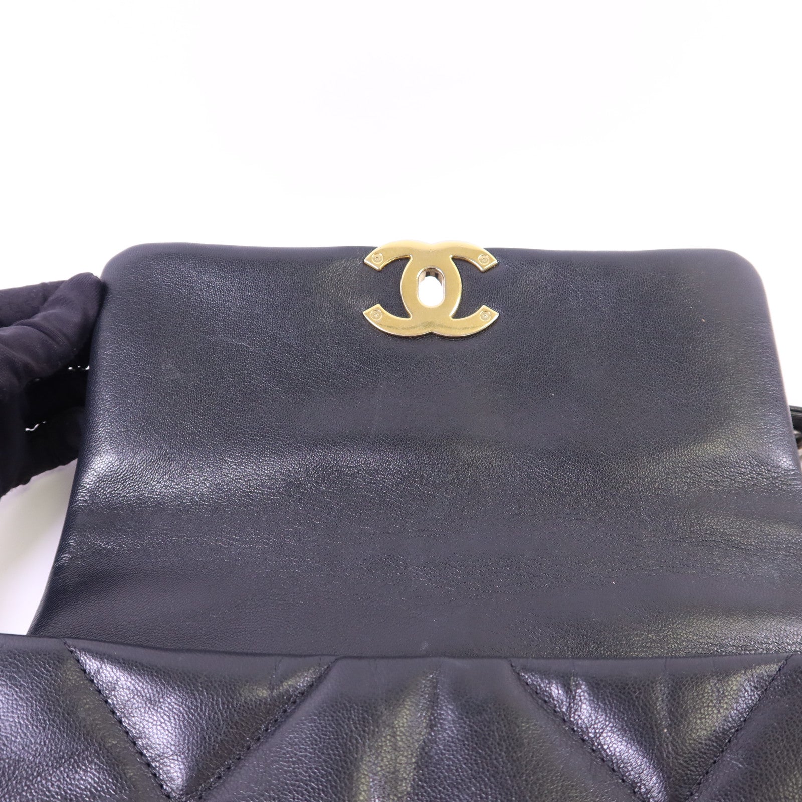 CHANEL 羊皮皮革Classic 19 Small鏈帶肩背袋