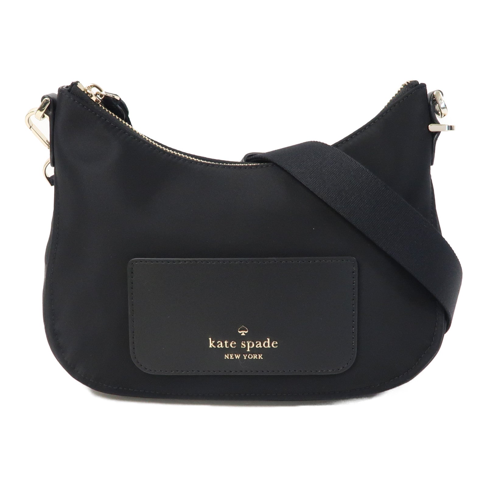 Kate Spade 尼龍Shoulder Bag金扣肩背袋黑色