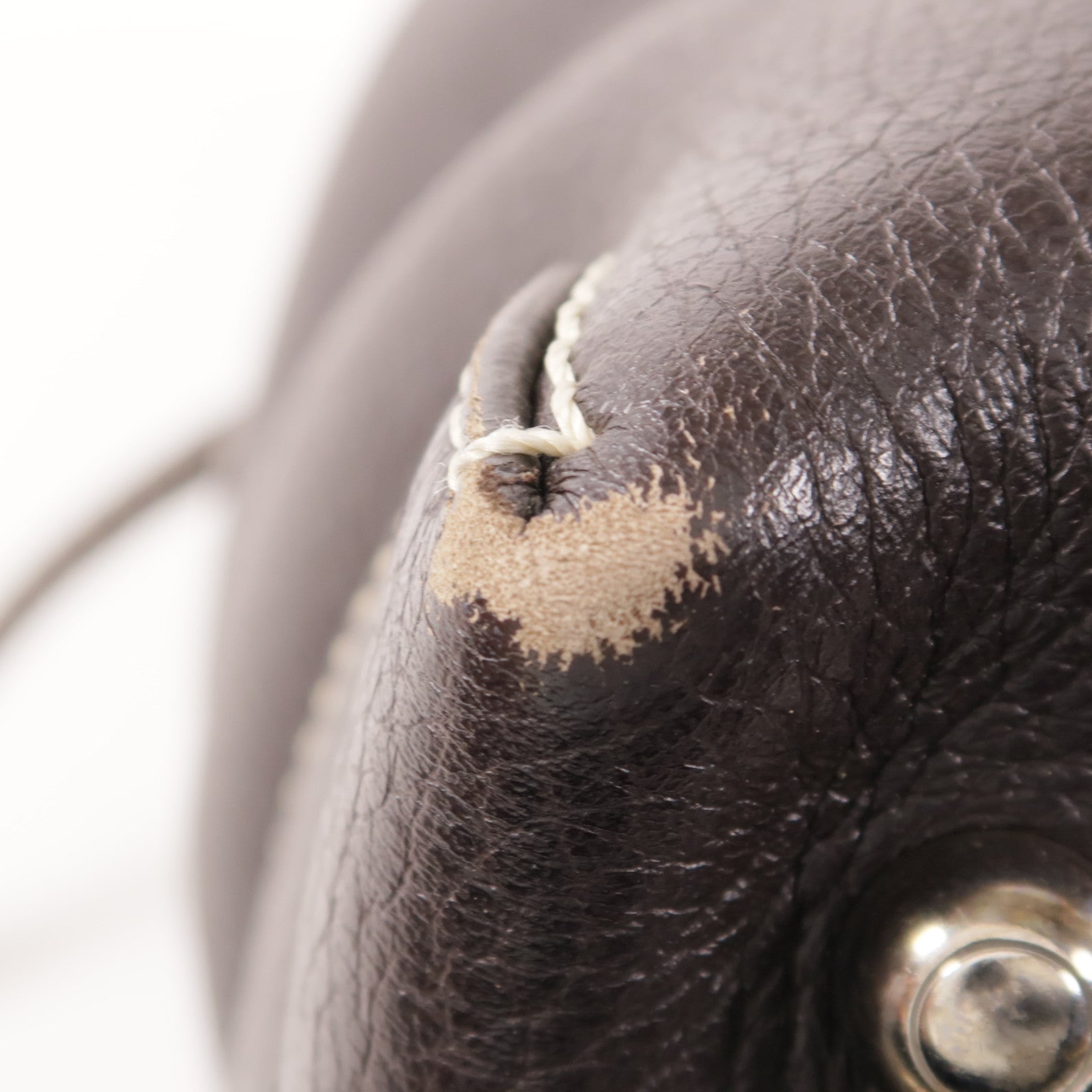 TOD'S 牛皮皮革Tote Bag銀扣肩背袋