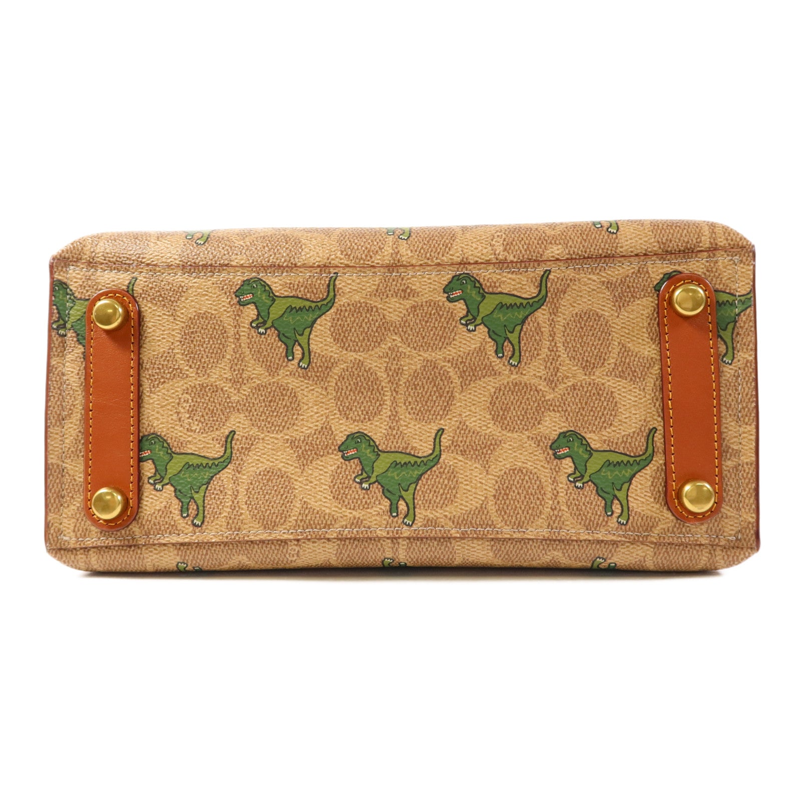 COACH 塗層帆布2 Way Shoulder金扣手挽肩背兩用袋