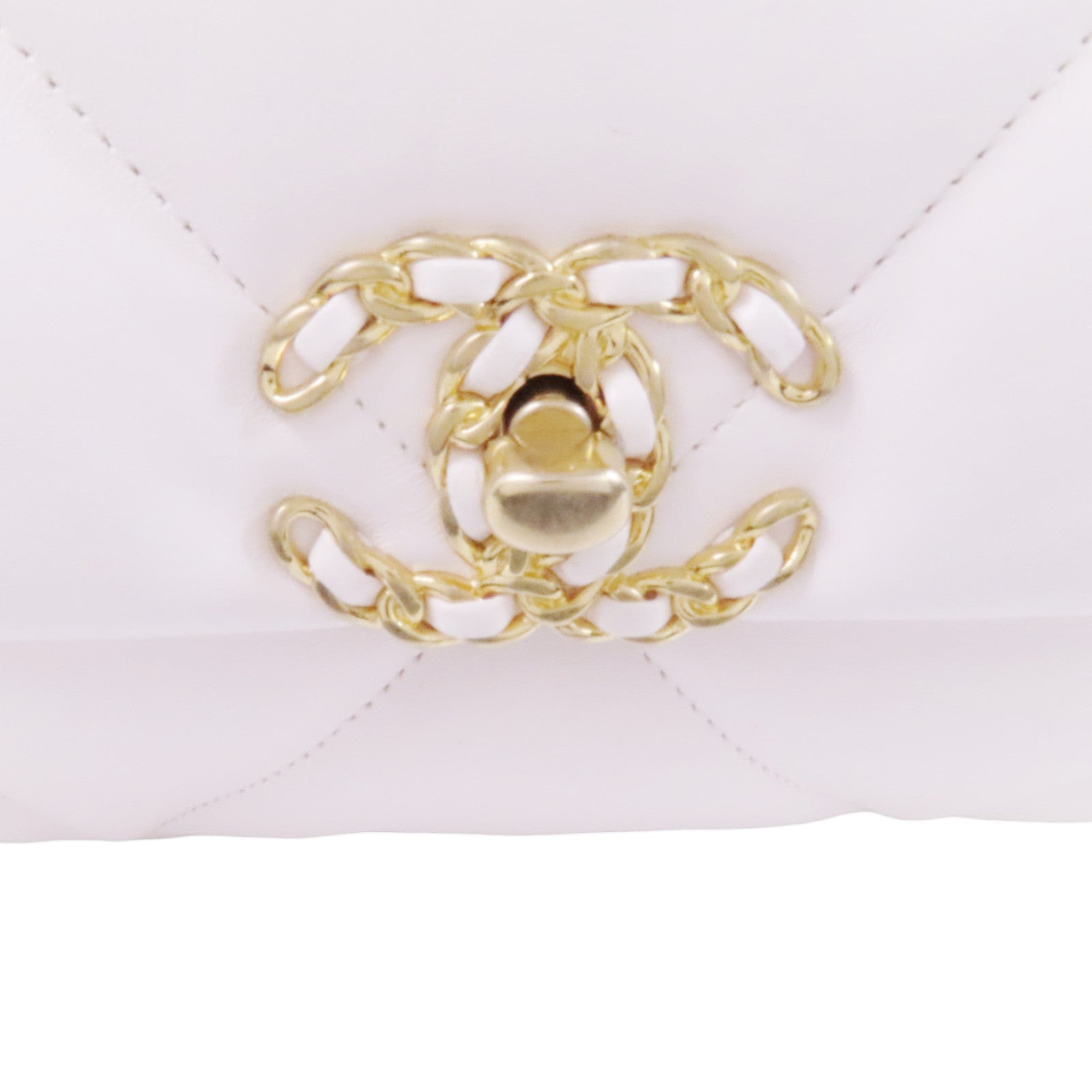 CHANEL 【激減優惠】羊皮皮革Chanel 19 Small金扣鏈帶手挽肩背兩用袋