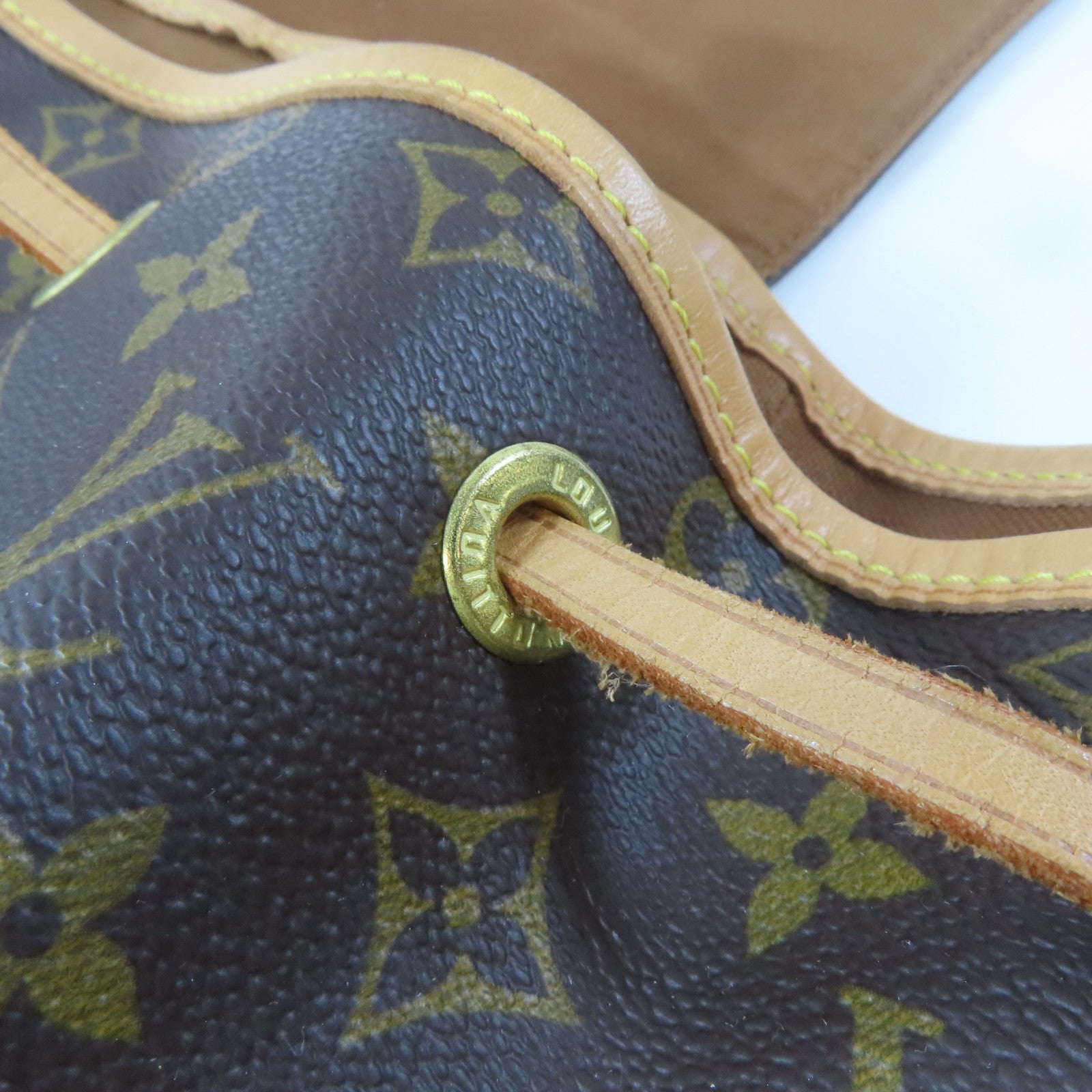 LOUIS VUITTON Monogram Montsouris GM金扣背包啡色