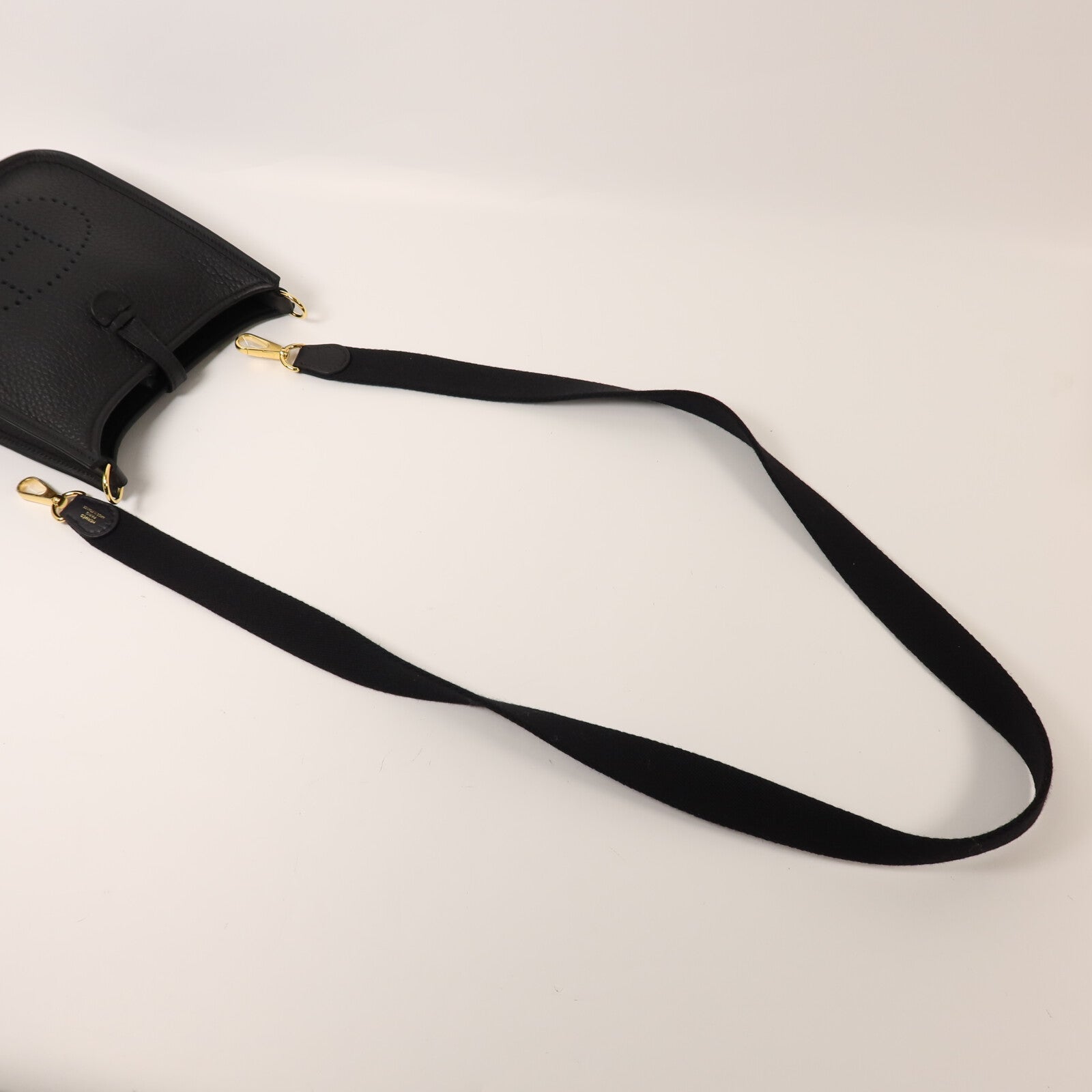 HERMES Clemence皮革Evelyne TPM金扣肩背袋Noir