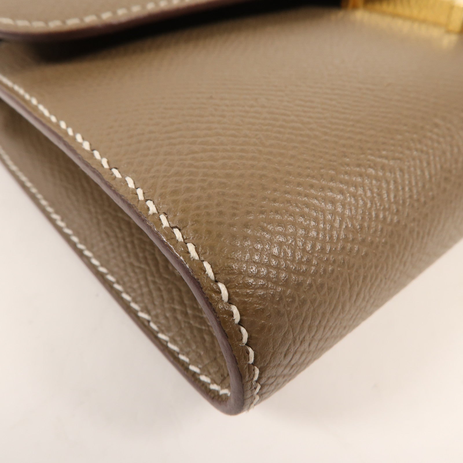 HERMES Epsom皮革Constance To Go金扣肩背袋Etoupe