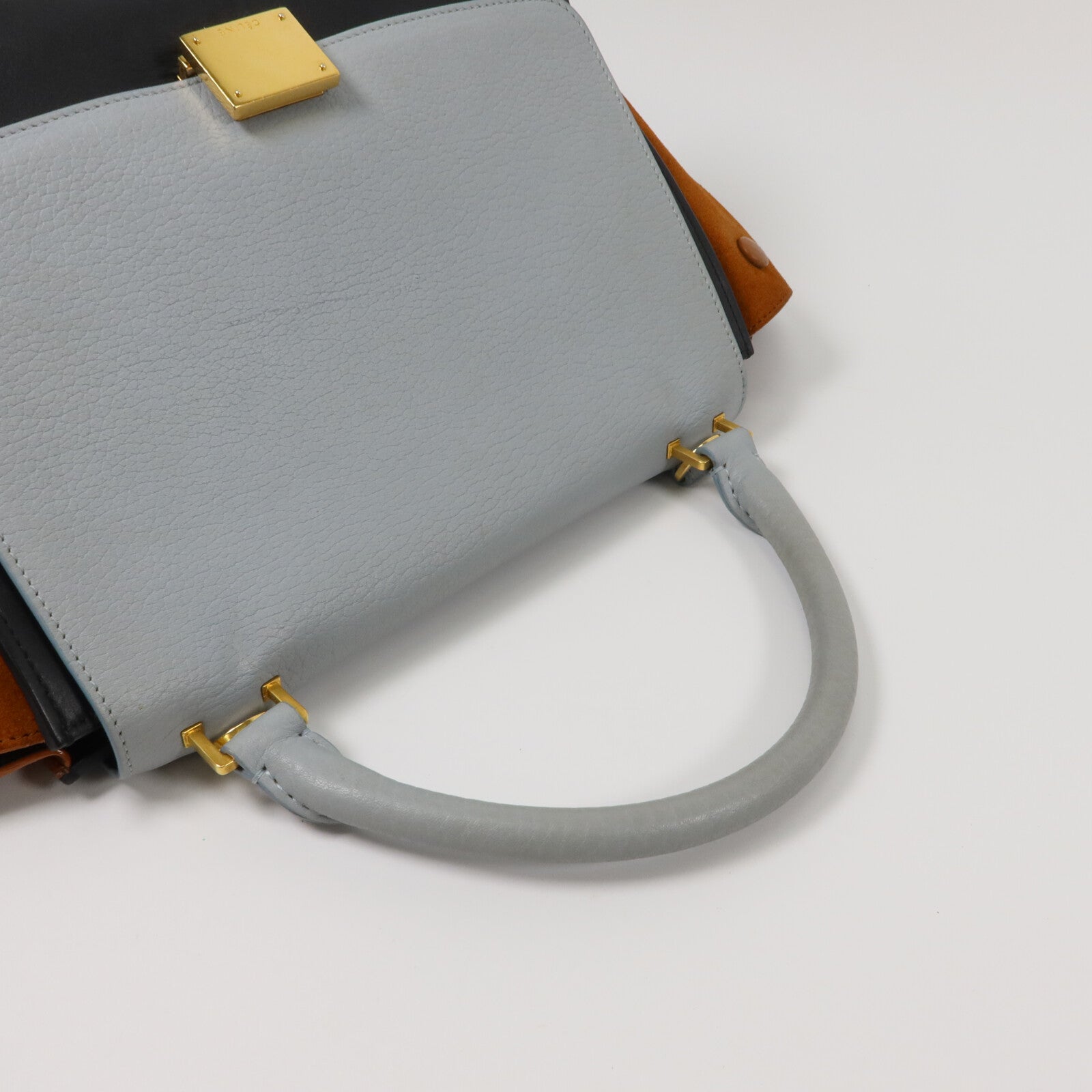 CELINE 牛皮皮革Trapeze Small手挽肩背兩用袋