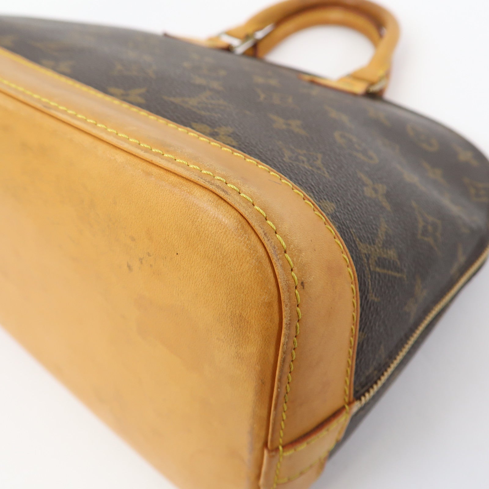 LOUIS VUITTON Monogram Alma PM金扣手挽袋啡色
